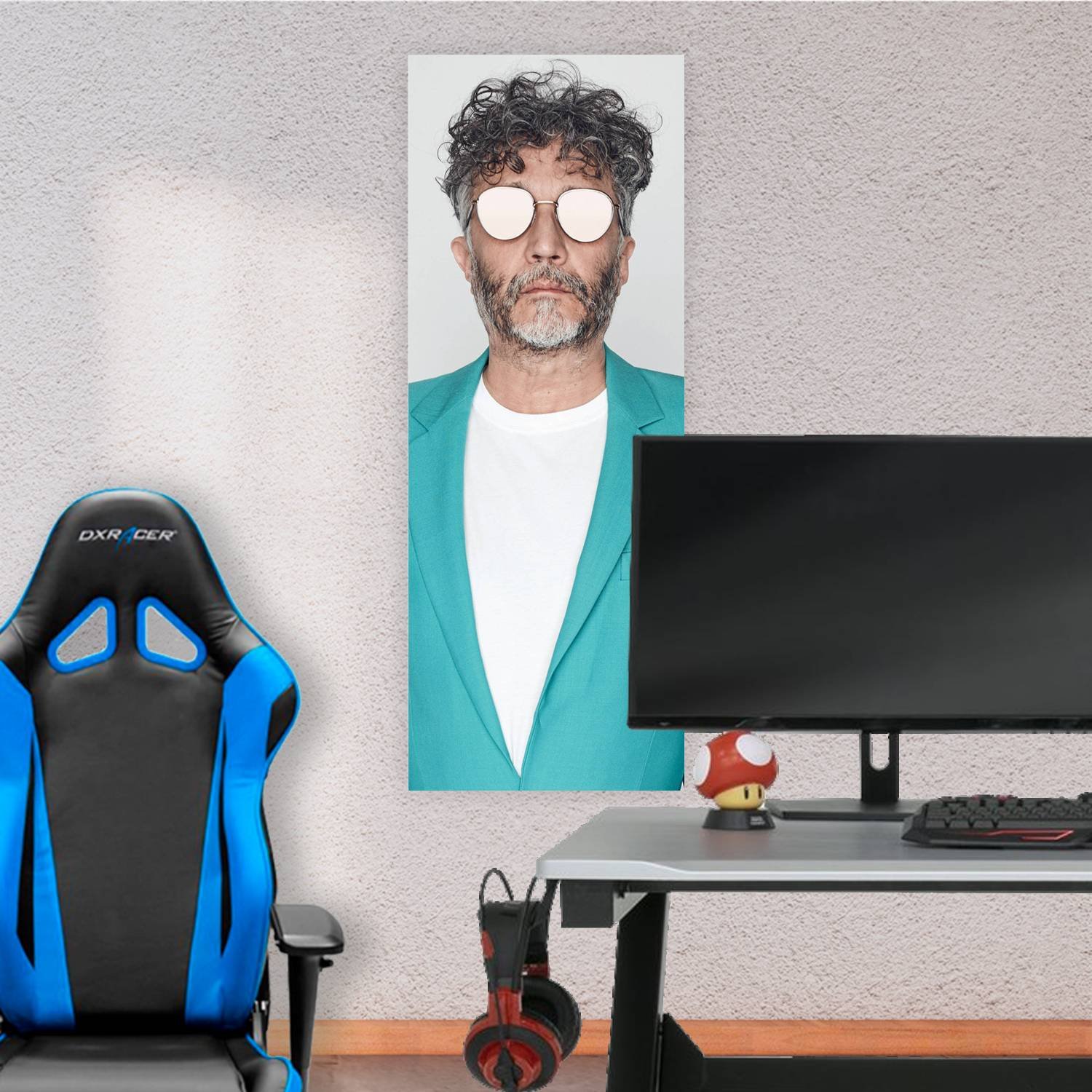 Cuadro grande 30x80cm fito paez saco celeste Musica