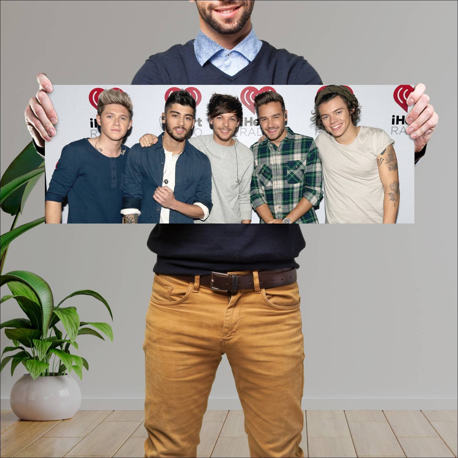 Cuadro grande 30x80cm ONE DIRECTION MÚSICA