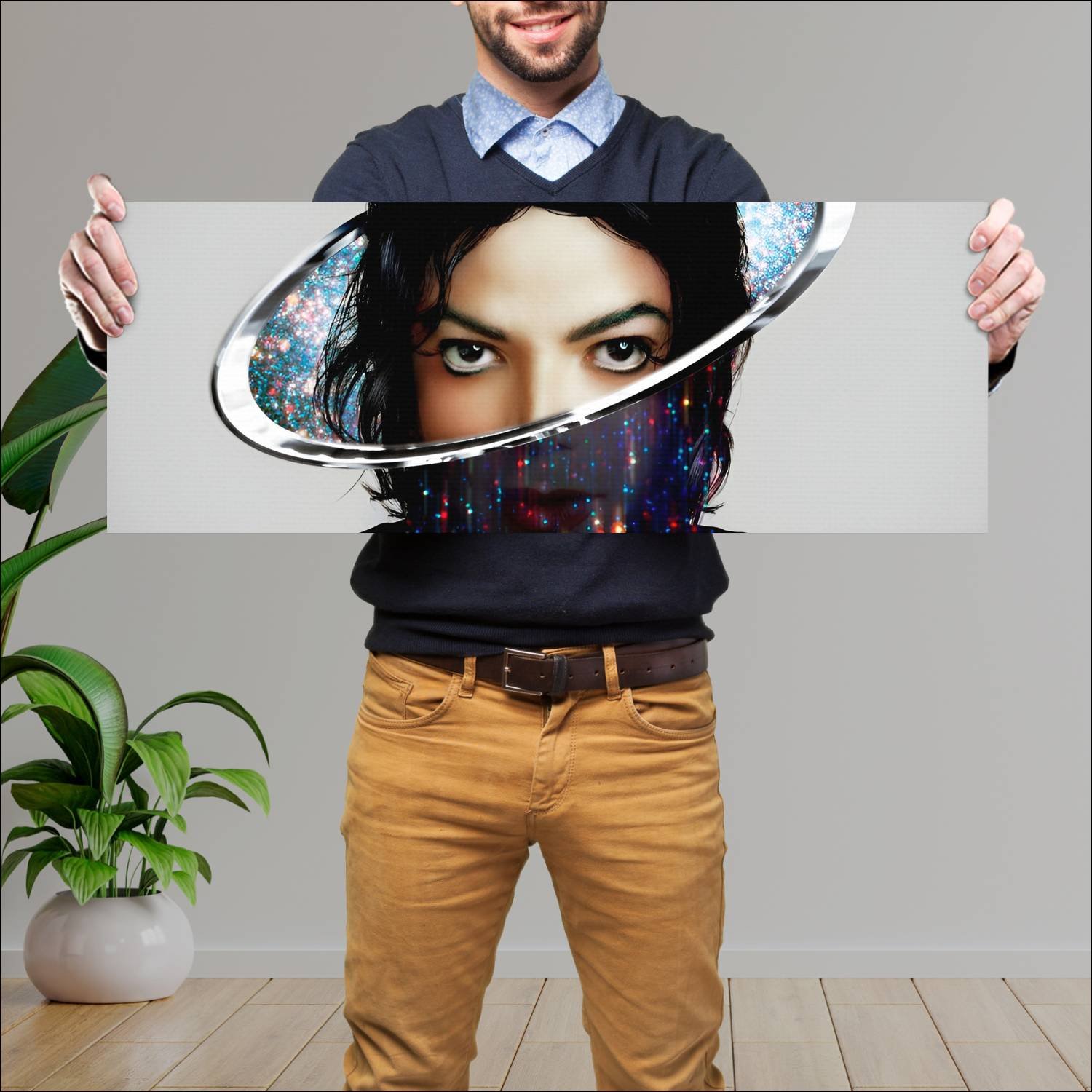 Cuadro grande 30x80cm michael jackson excape Musica