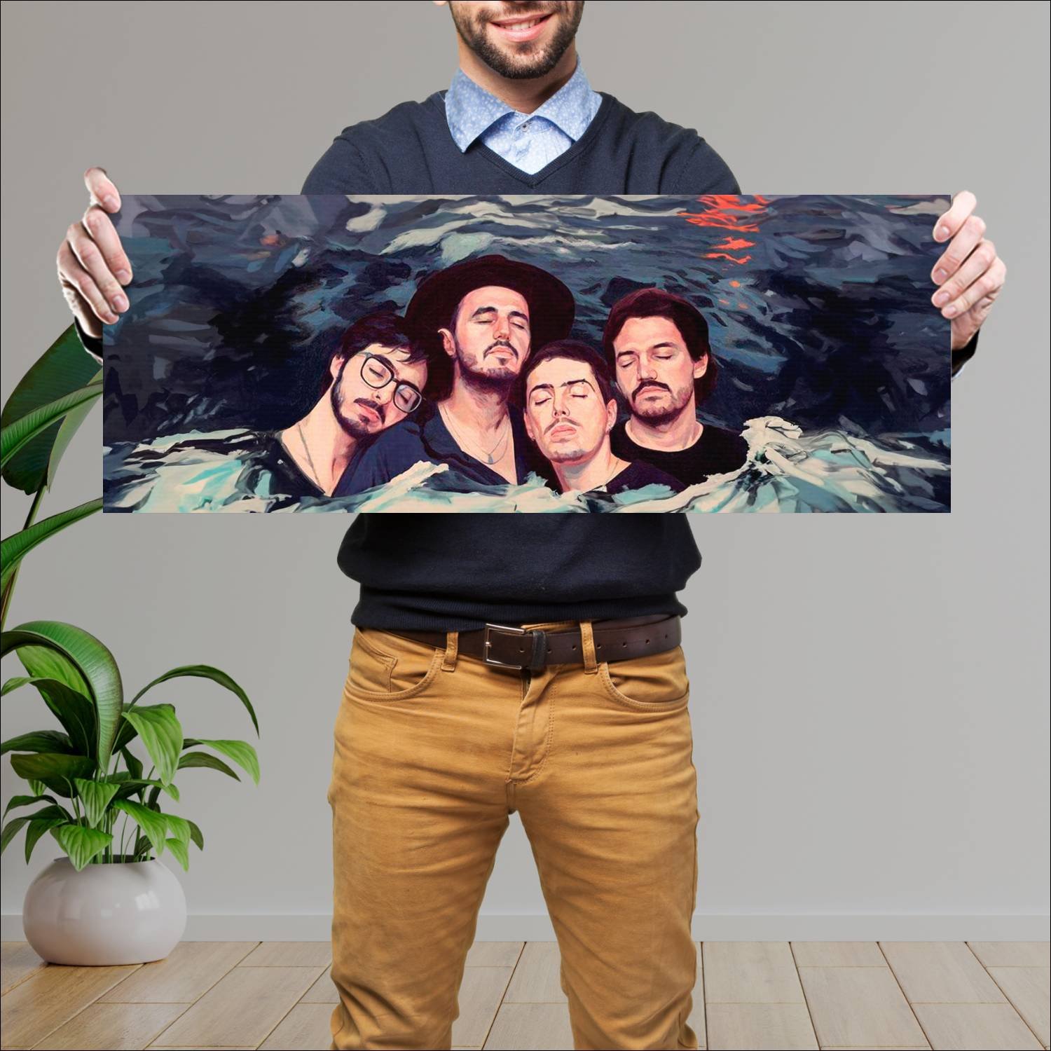 Cuadro grande 30x80cm morat antes de que amanezca Musica