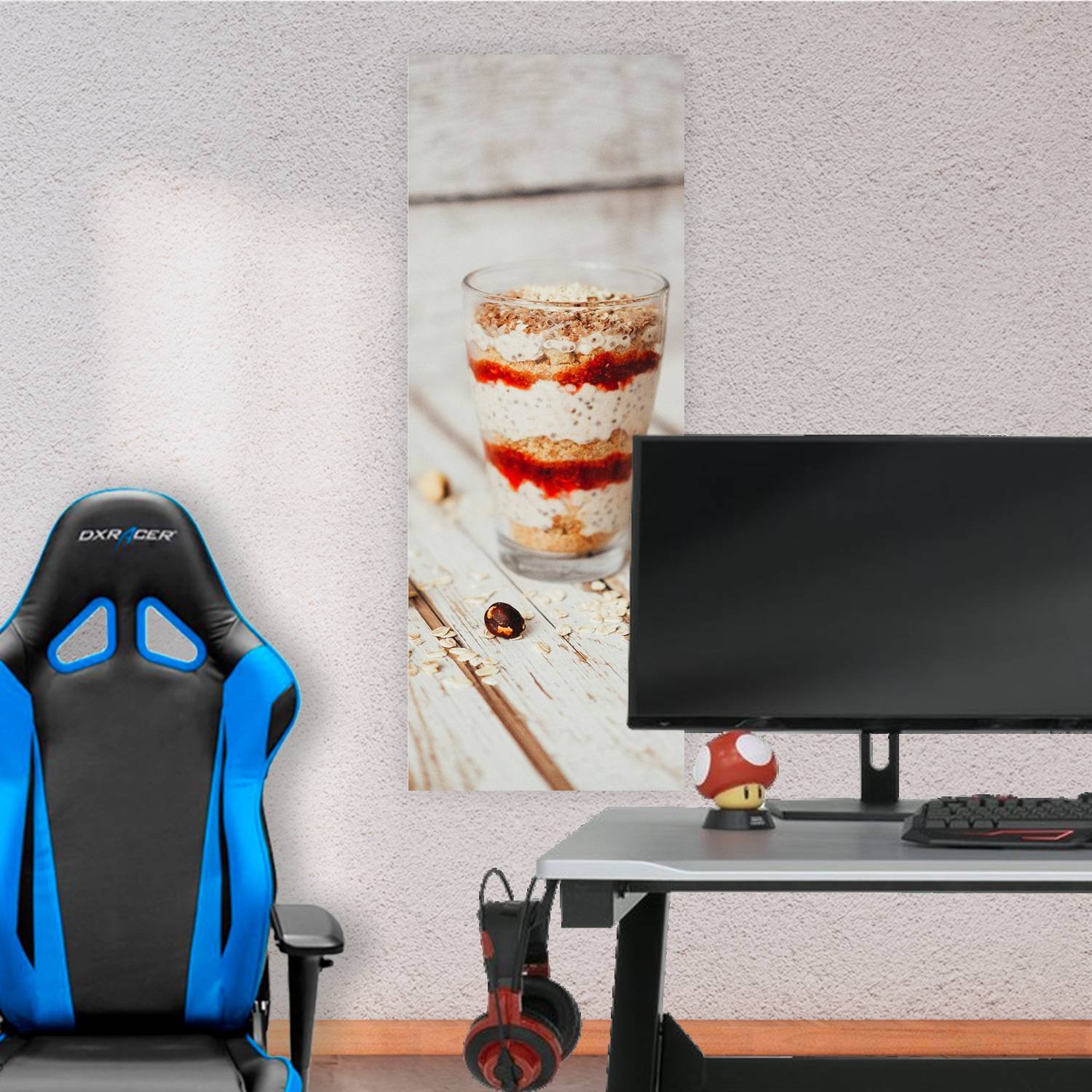 Cuadro grande 30x80cm merienda yogurt Comida