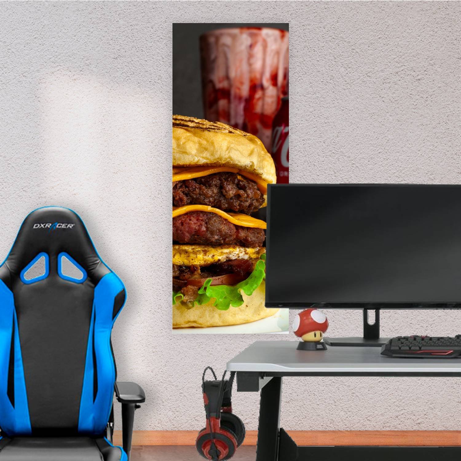 Cuadro grande 30x80cm hamburguesa malteada Comida