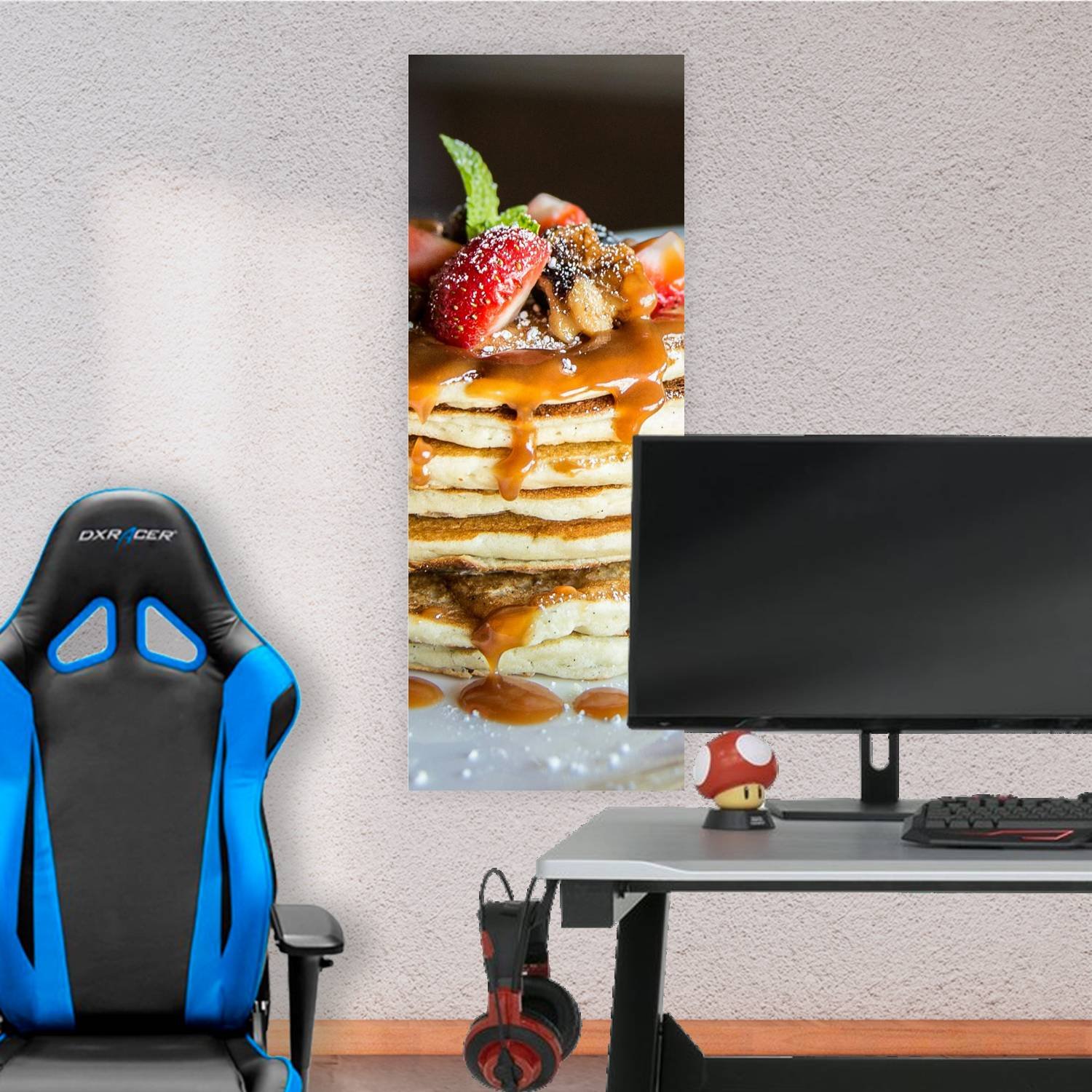 Cuadro grande 30x80cm hotcake con frutos Comida