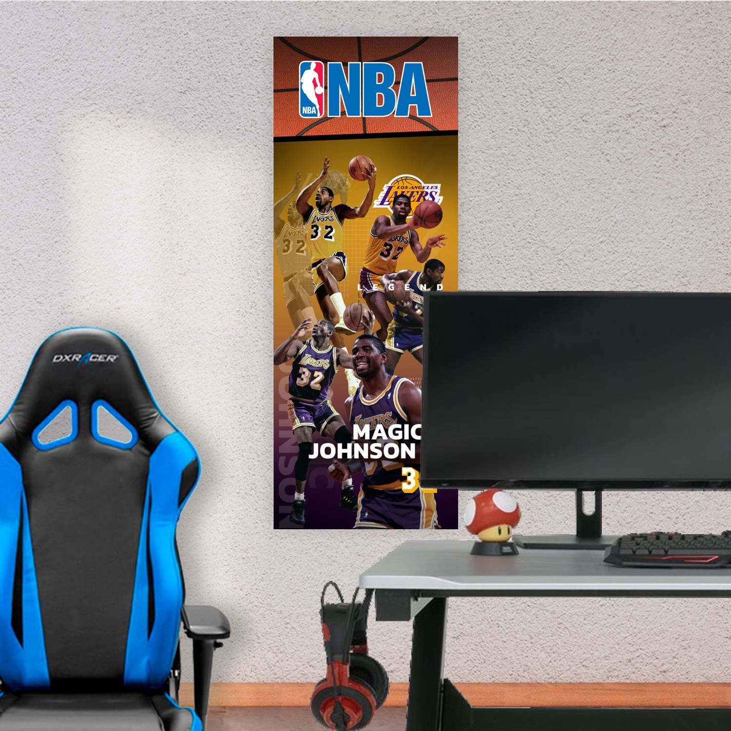 Cuadro grande 30x80cm magic johnson Legend NBA Basquet