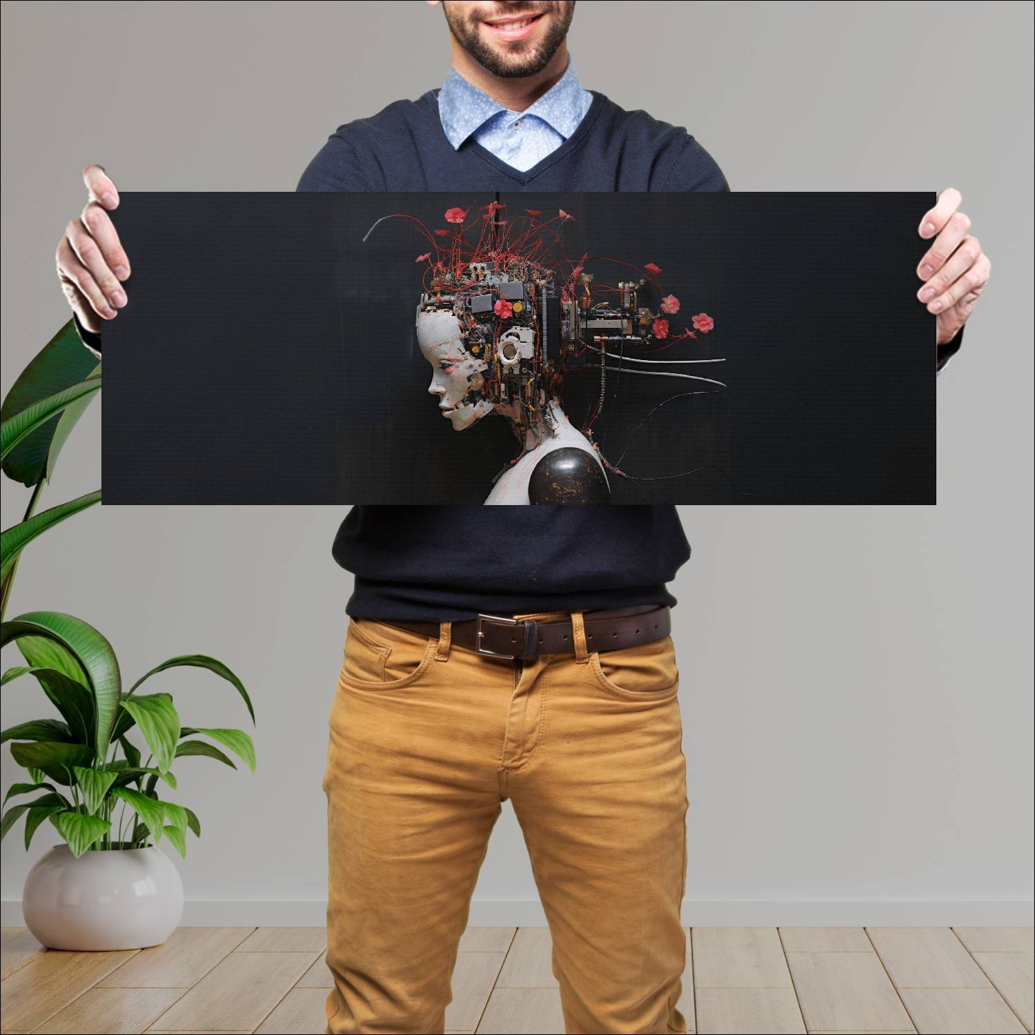 Cuadro grande 30x80cm arte conectado 2 Arte Digital