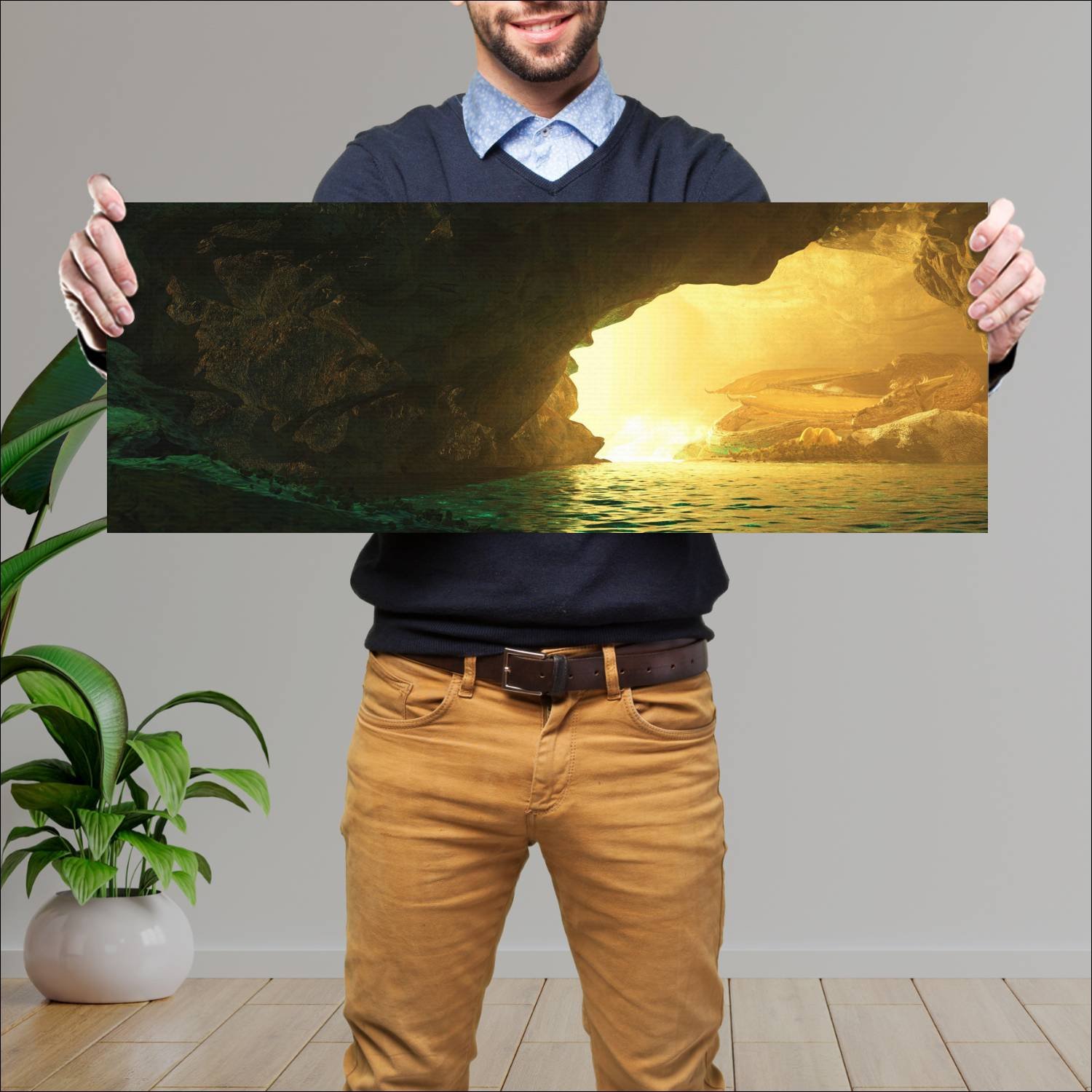 Cuadro grande 30x80cm Cueva del Dragon Arte Digital