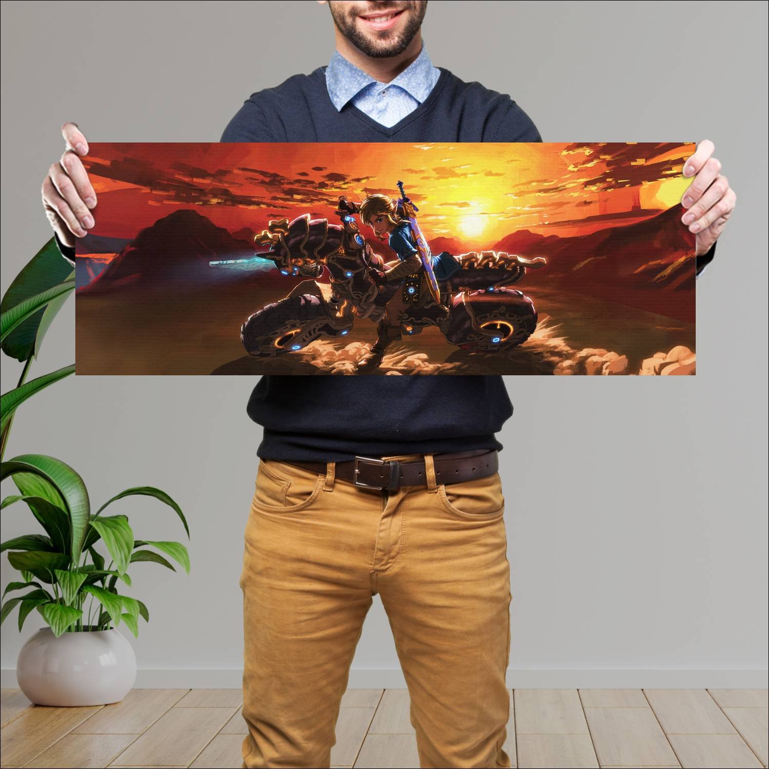 Cuadro grande 30x80cm link master cycle Gamer
