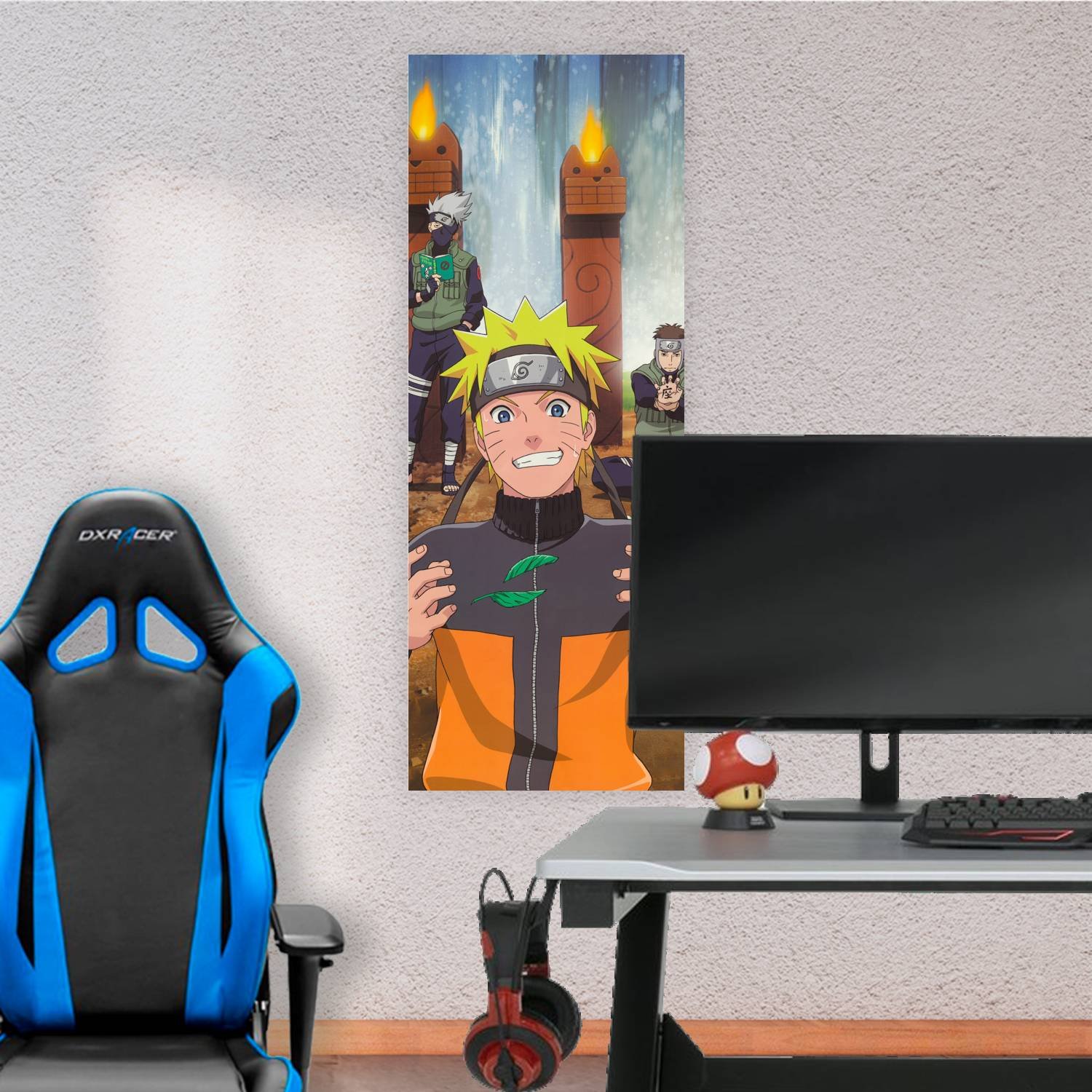 Cuadro grande 30x80cm Naruto estilo hoja Naruto