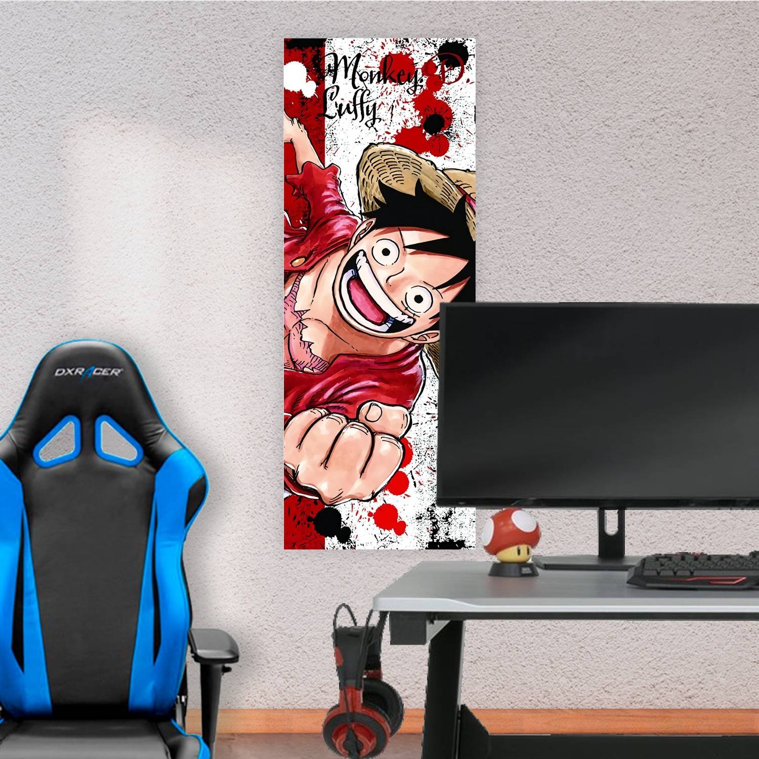 Cuadro grande 30x80cm Luffy sonriendo One Piece