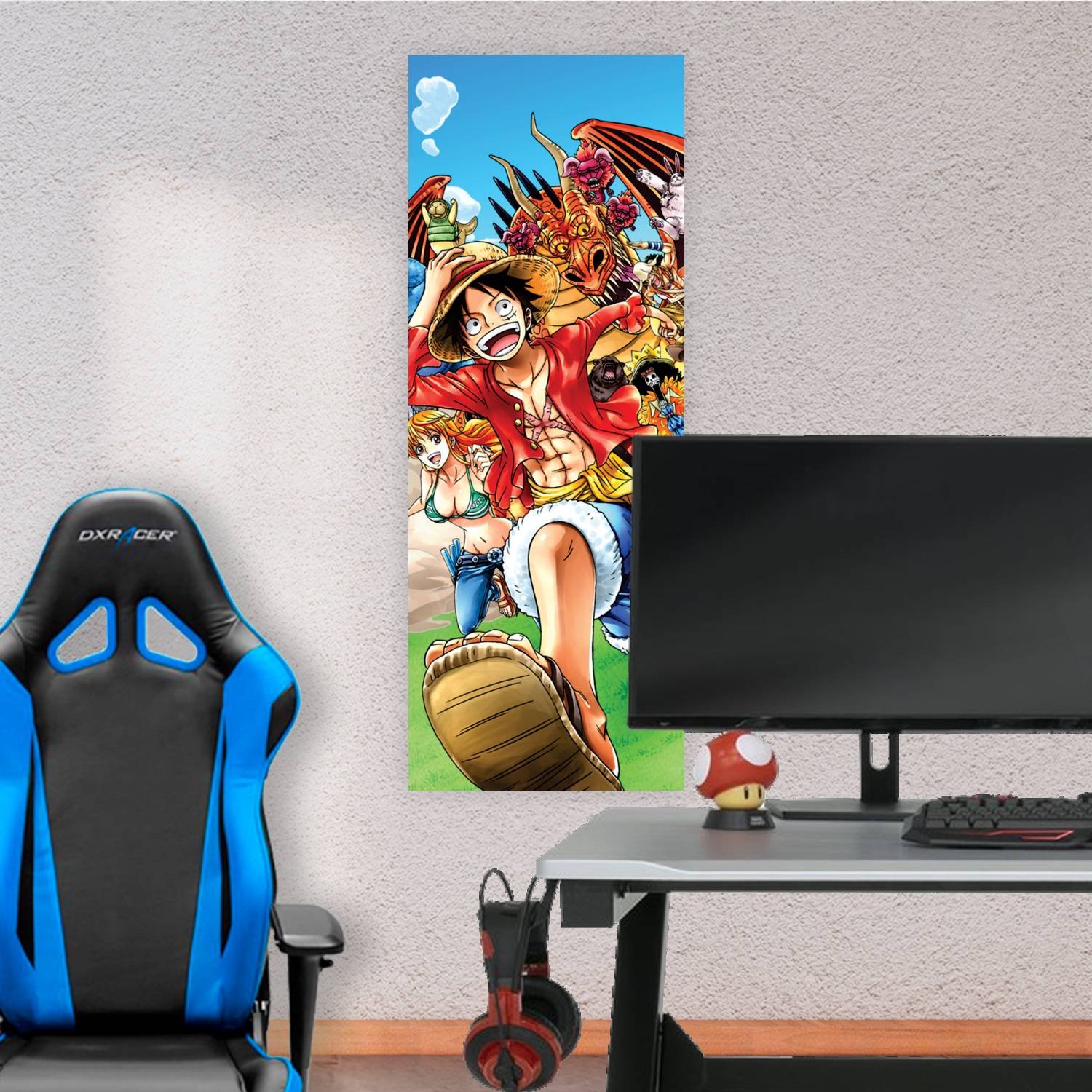 Cuadro grande 30x80cm Monkey D. Luffy corriendo One Piece