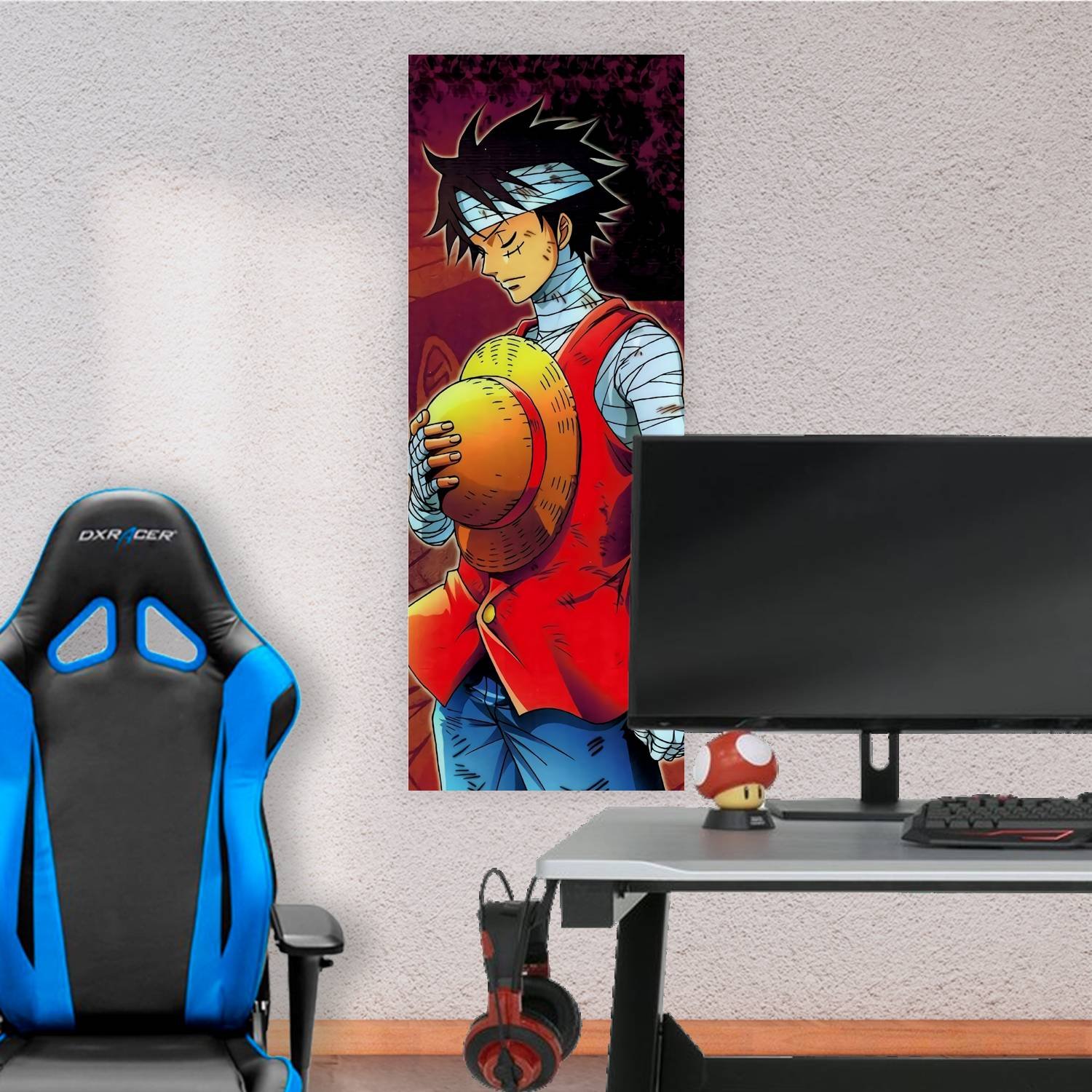 Cuadro grande 30x80cm Monkey D. Luffy sombrero de paja One Piece