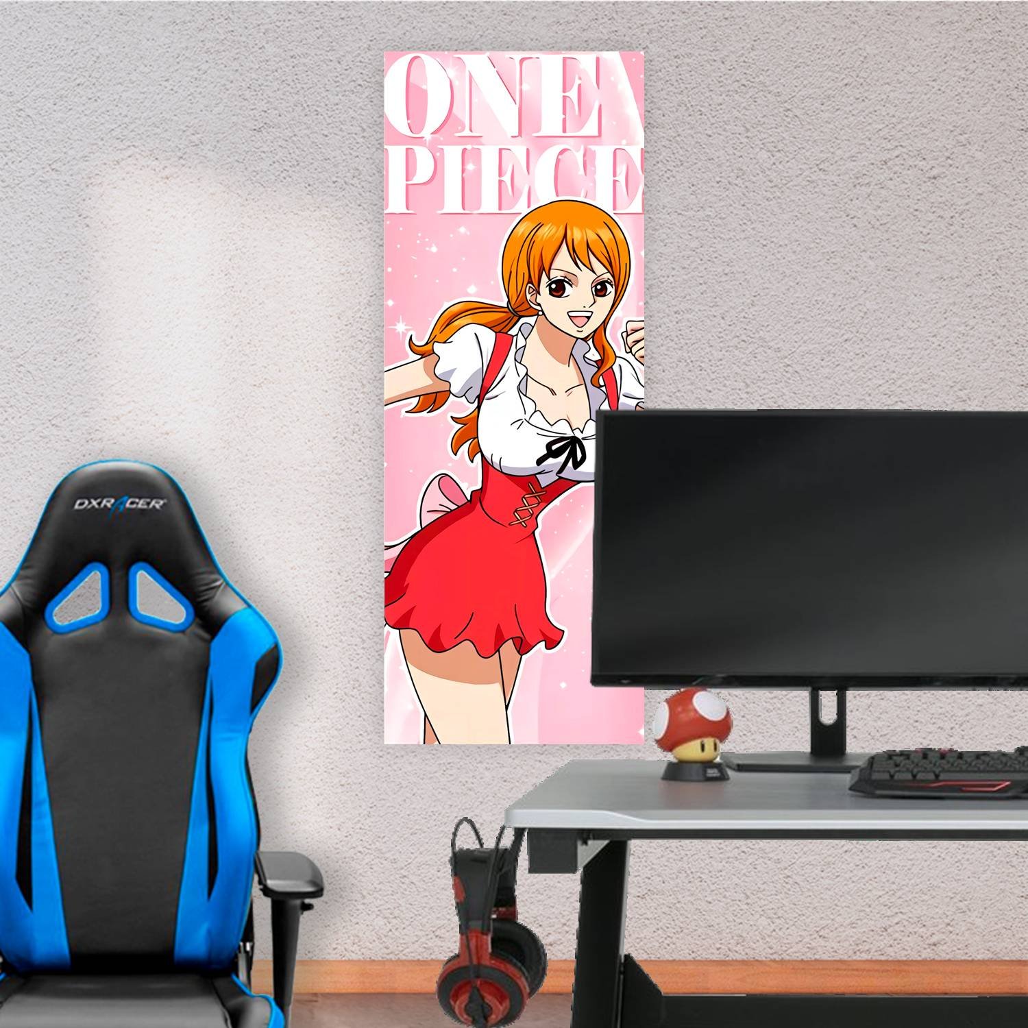 Cuadro grande 30x80cm Nami vestido corriendo One Piece