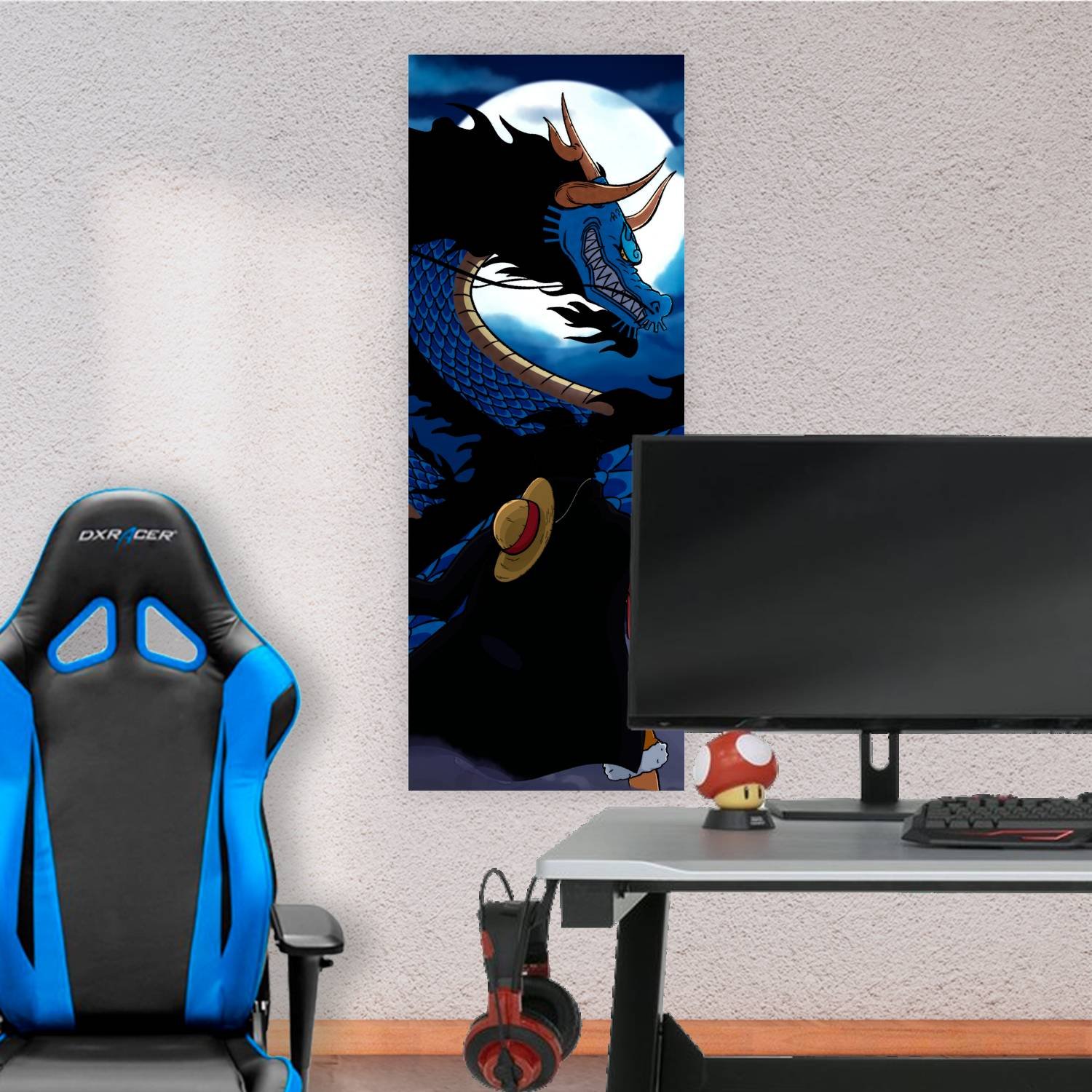Cuadro grande 30x80cm Kaido vs Luffy One Piece