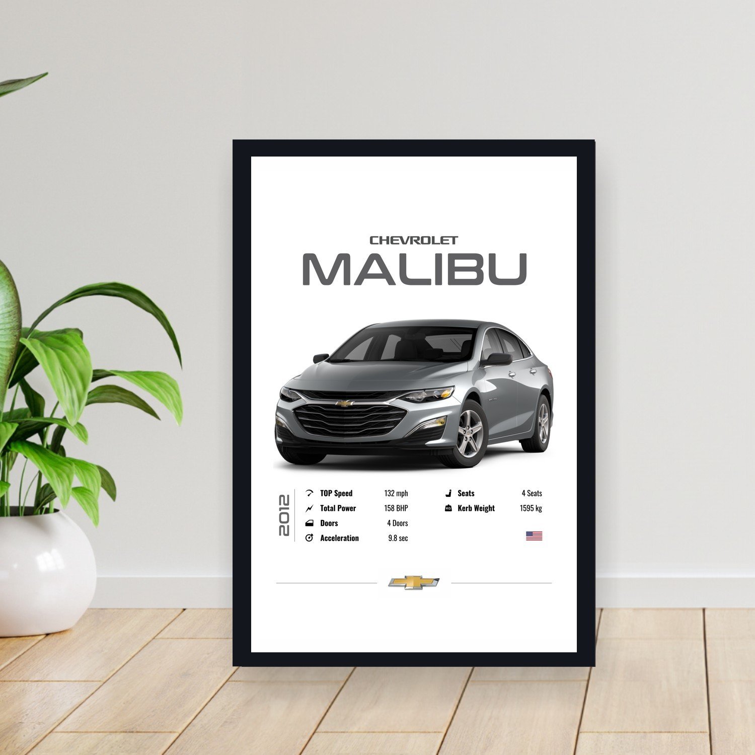 Cuadro 30x40cm Auto - Chevrolet Malibu