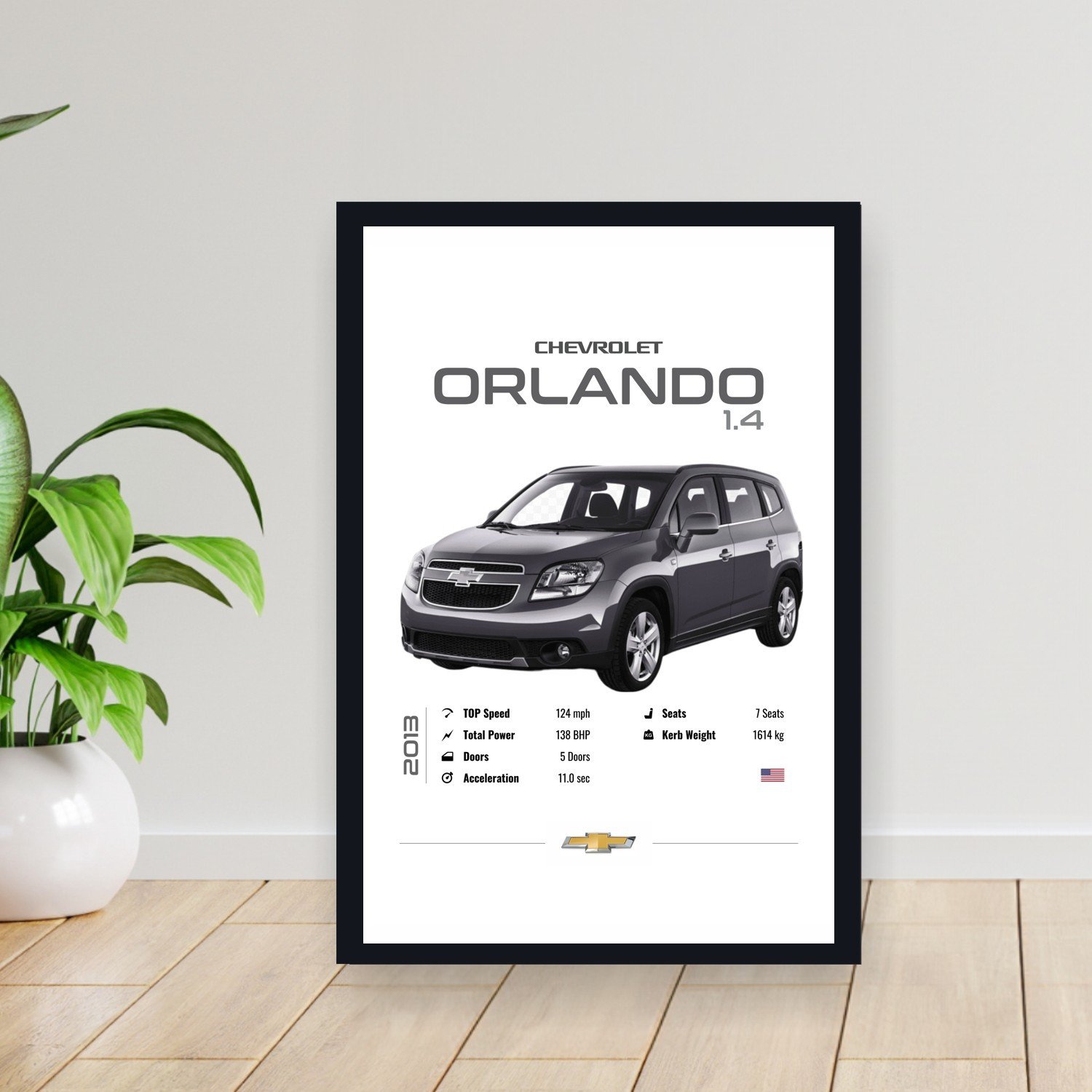 Cuadro 30x40cm Auto - Chevrolet Orlando 1.4