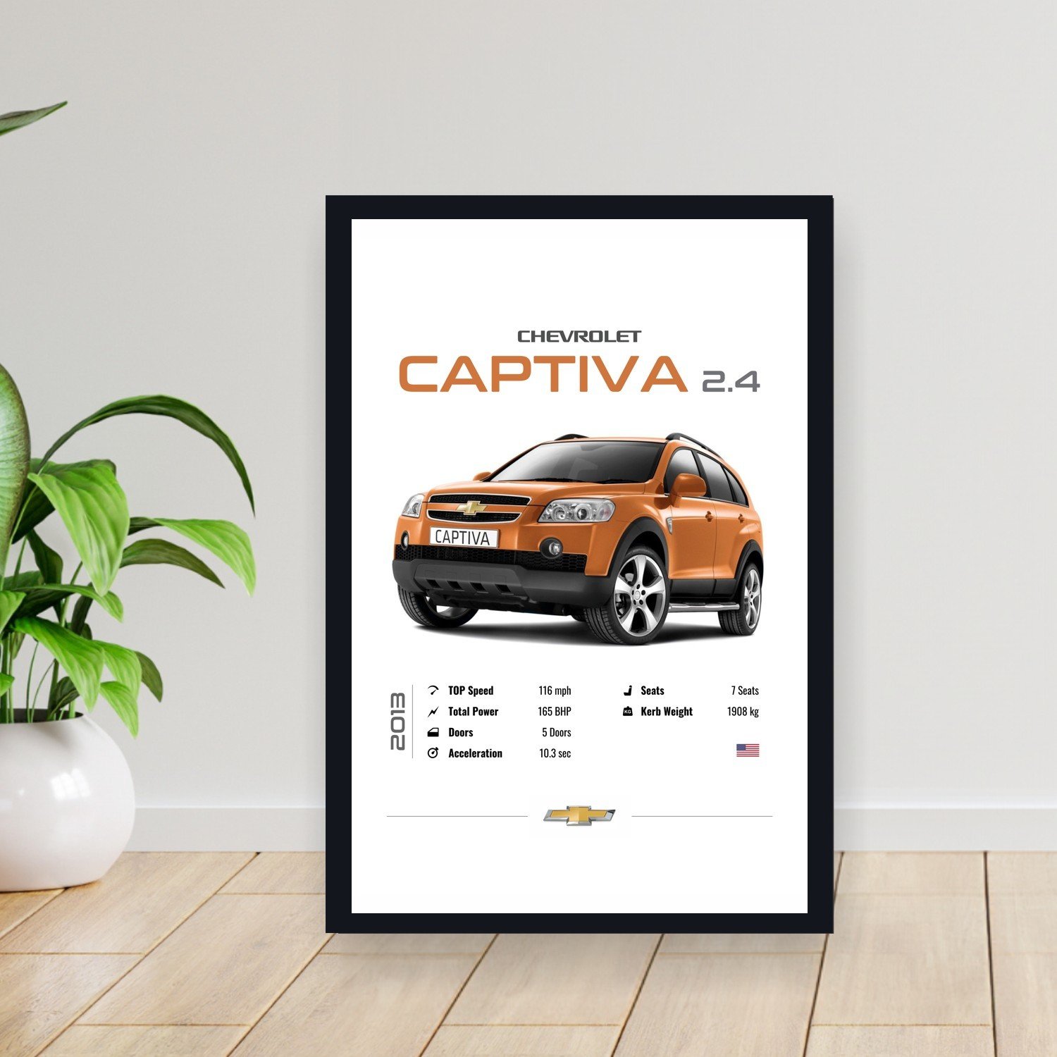Cuadro 30x40cm Auto - Chevrolet Captiva 2.4
