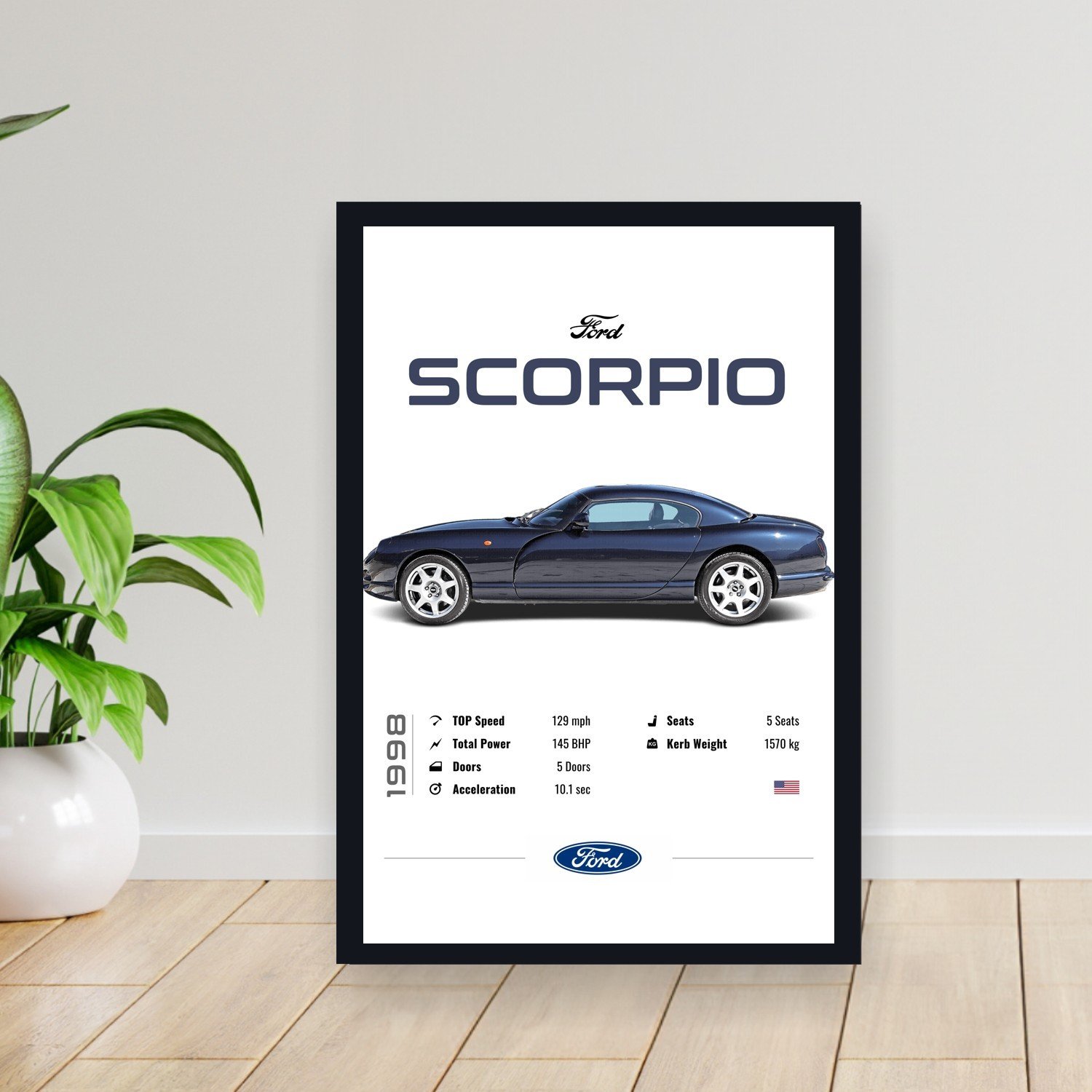 Cuadro 30x40cm Auto - Ford Scorpio