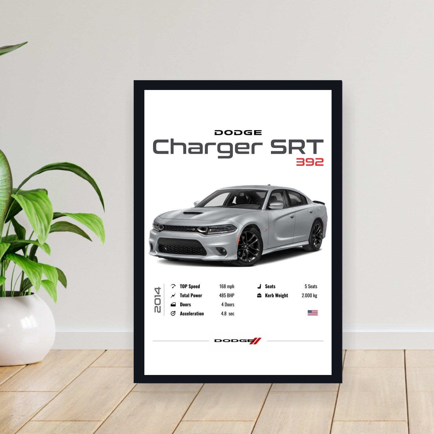 Cuadro 30x40cm Auto - Dodge Charger SRT 392