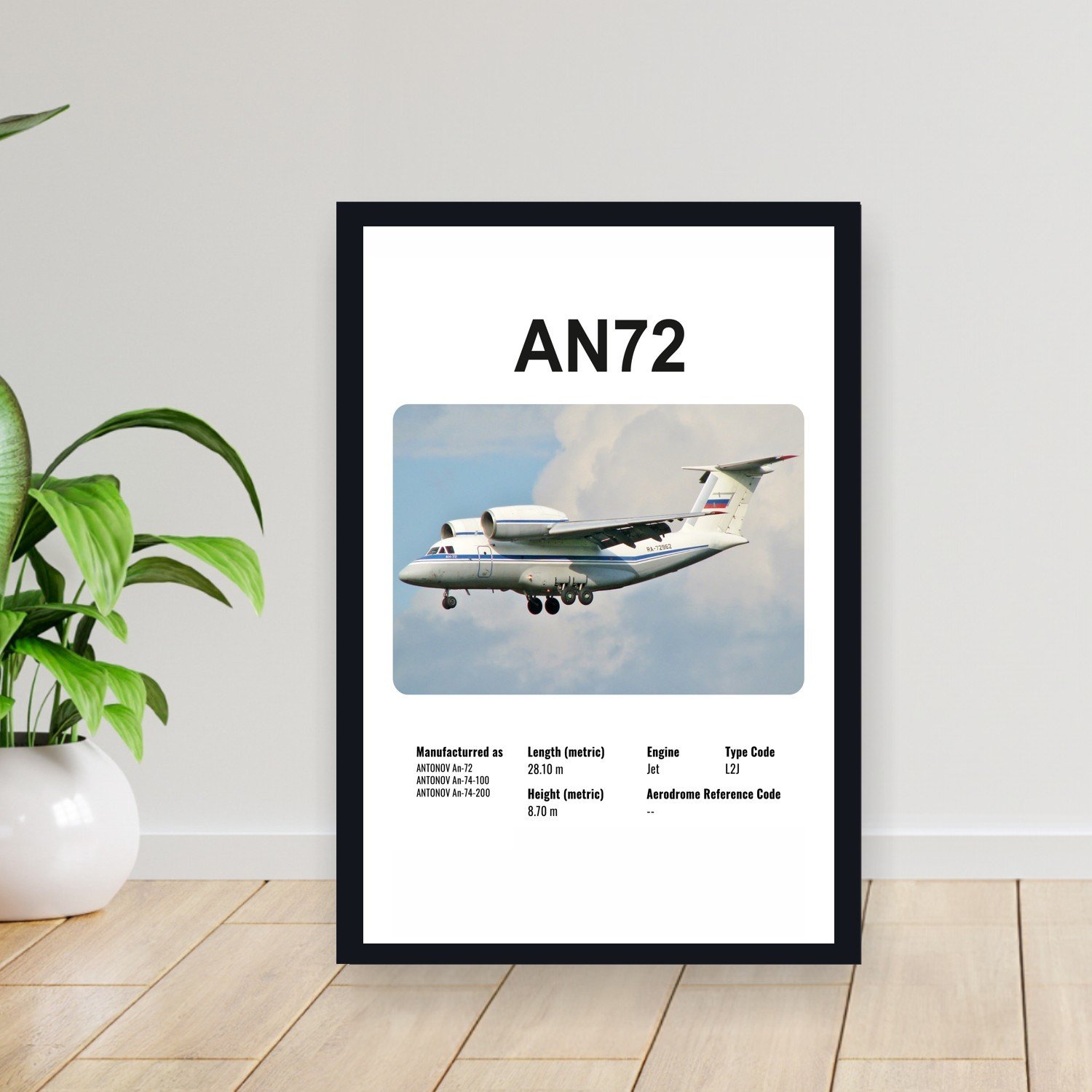 Cuadro 30x40cm Avion - ANTONOV AN72