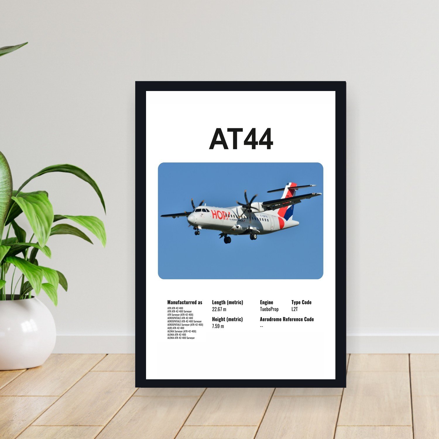 Cuadro 30x40cm Avion - ATR AT44