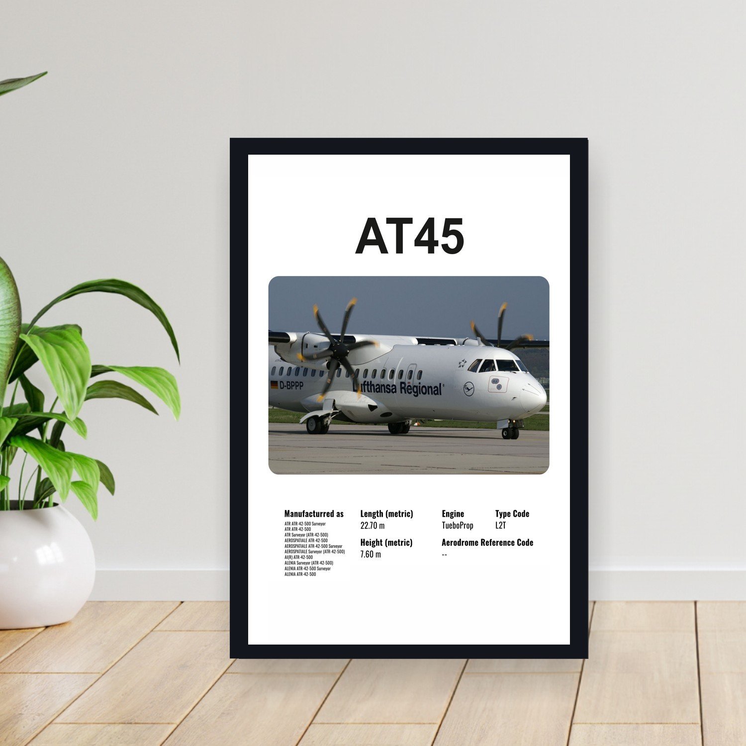 Cuadro 30x40cm Avion - ATR AT45