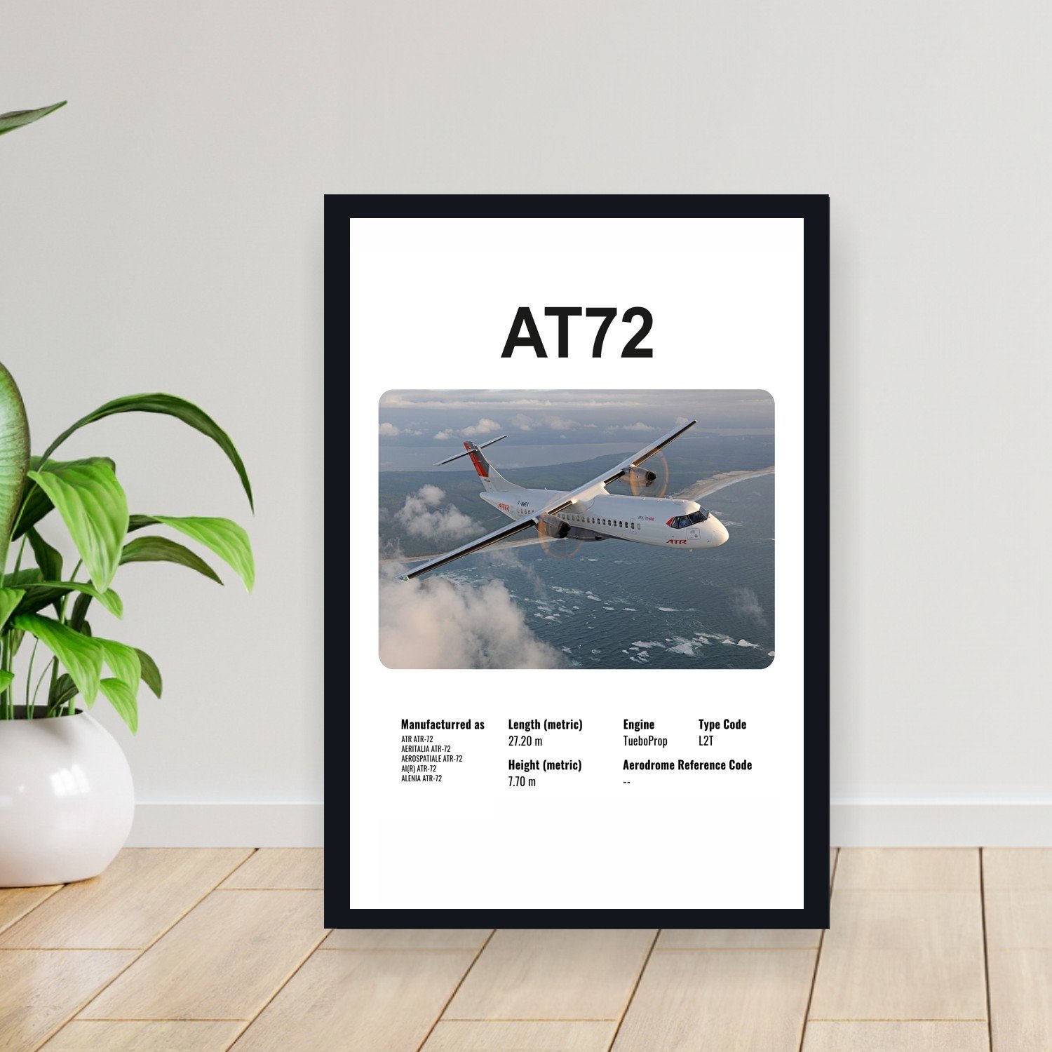 Cuadro 30x40cm Avion - ATR AT72