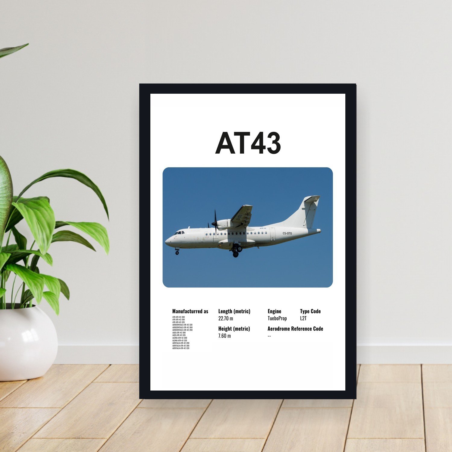 Cuadro 30x40cm Avion - ATR AT43