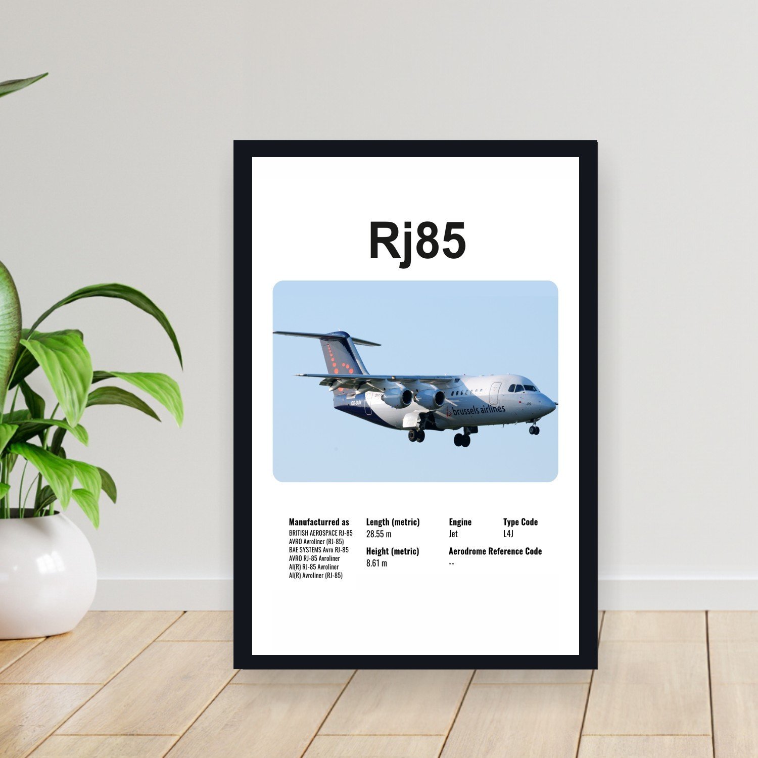 Cuadro 30x40cm Avion - Bae System RJ85