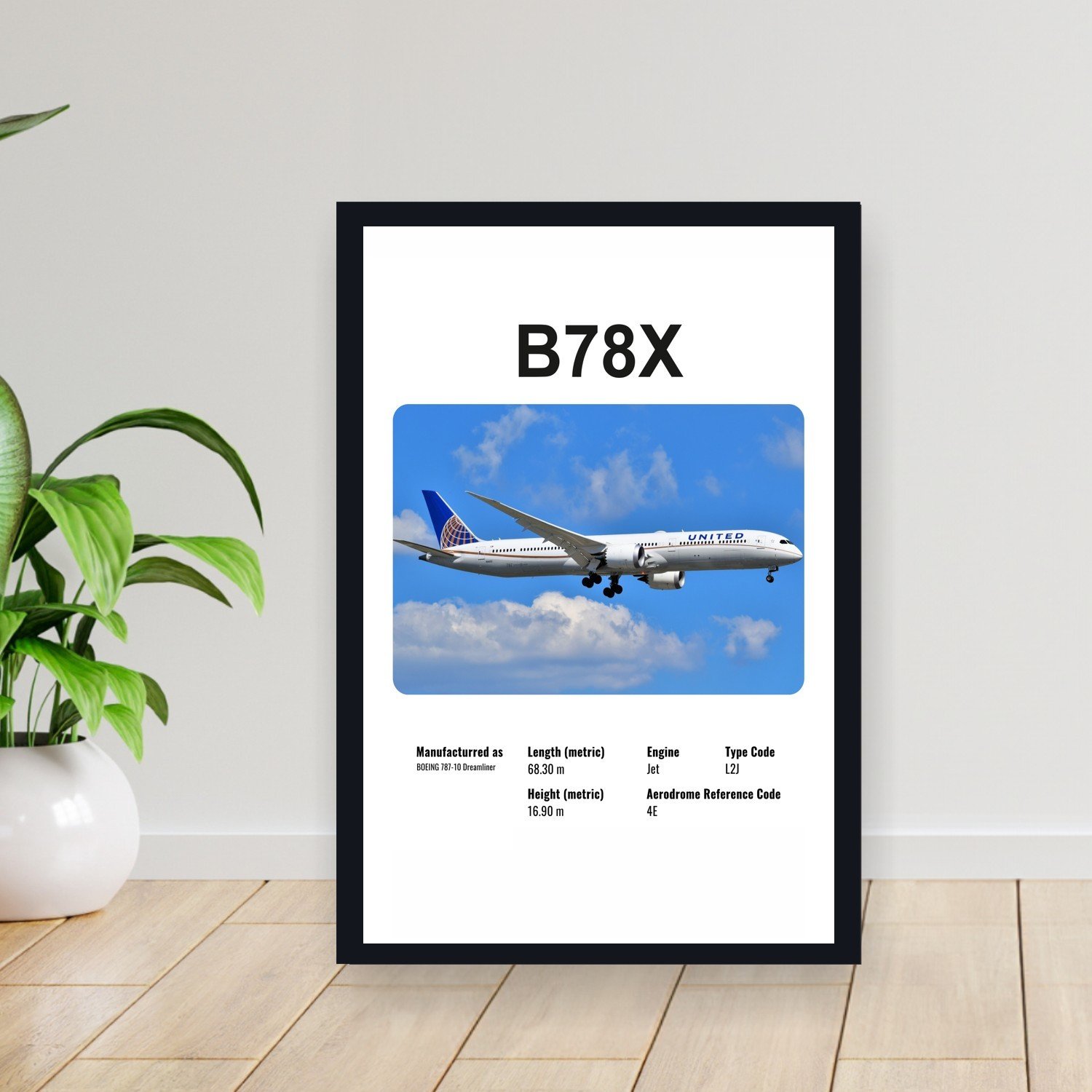 Cuadro 30x40cm Avion - BOEING B78X