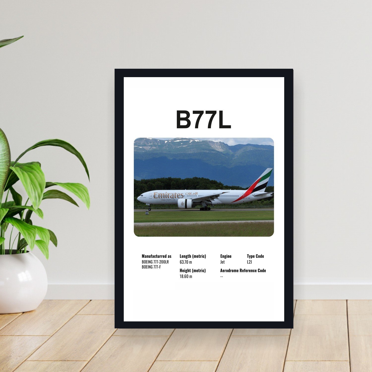 Cuadro 30x40cm Avion - BOEING B77L
