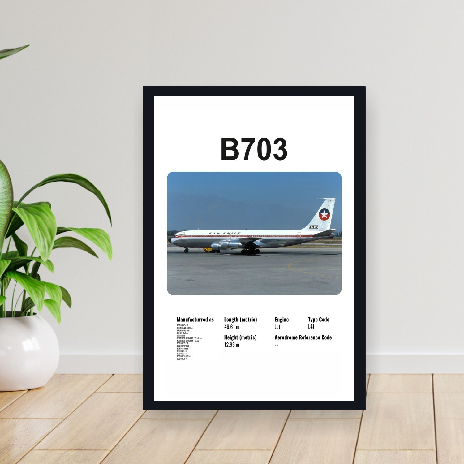 Cuadro 30x40cm Avion - BOEING B703