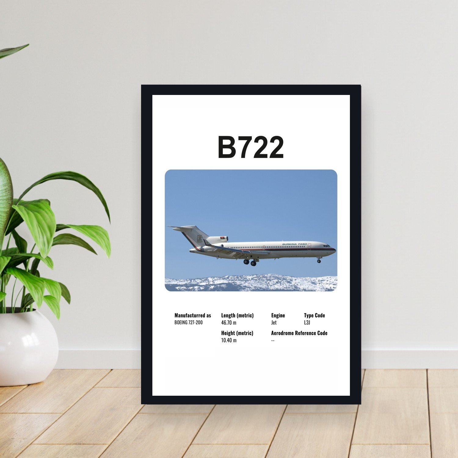 Cuadro 30x40cm Avion - BOEING B722