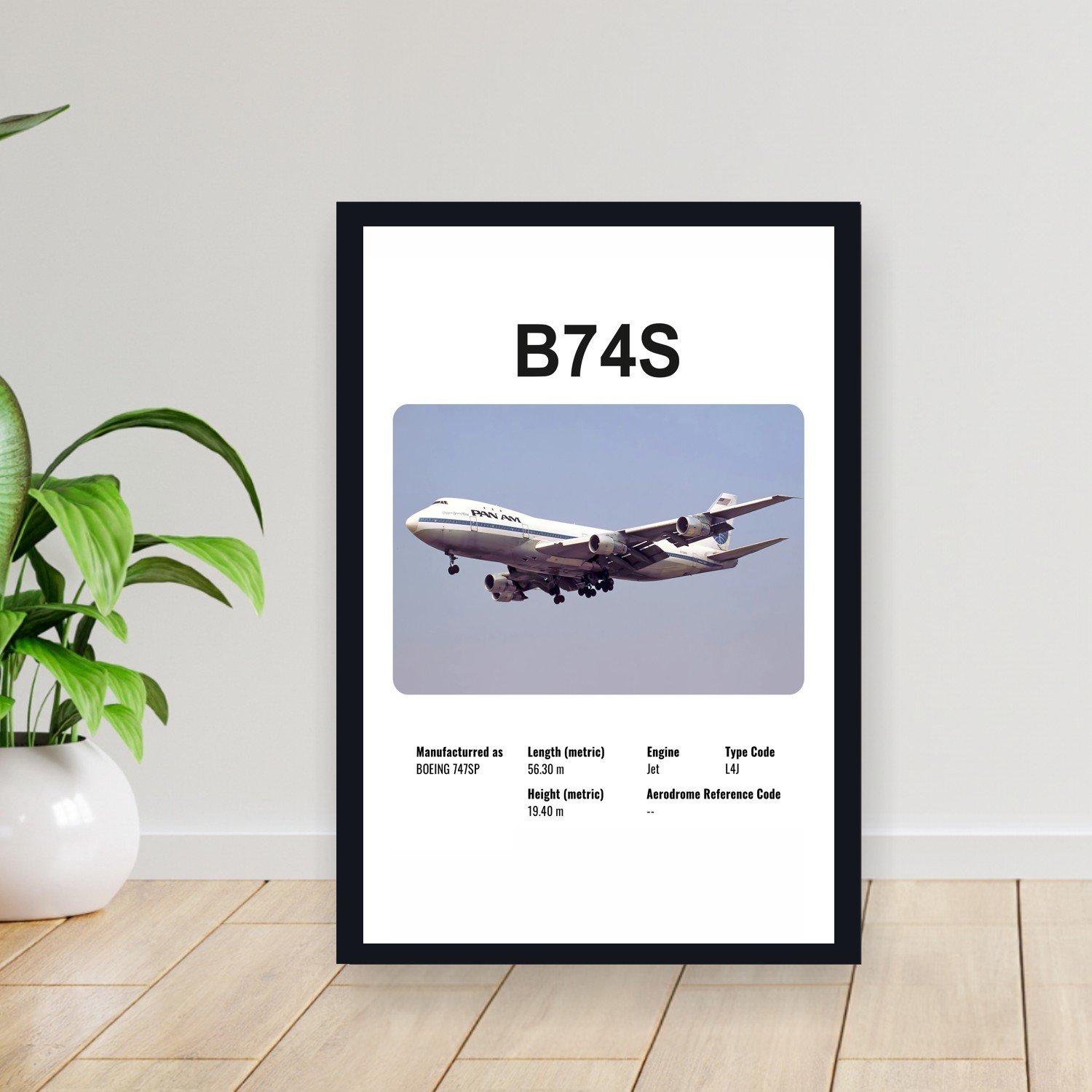 Cuadro 30x40cm Avion - BOEING B74S