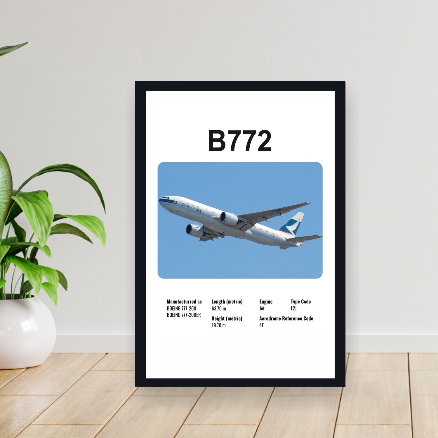 Cuadro 30x40cm Avion - BOEING B772