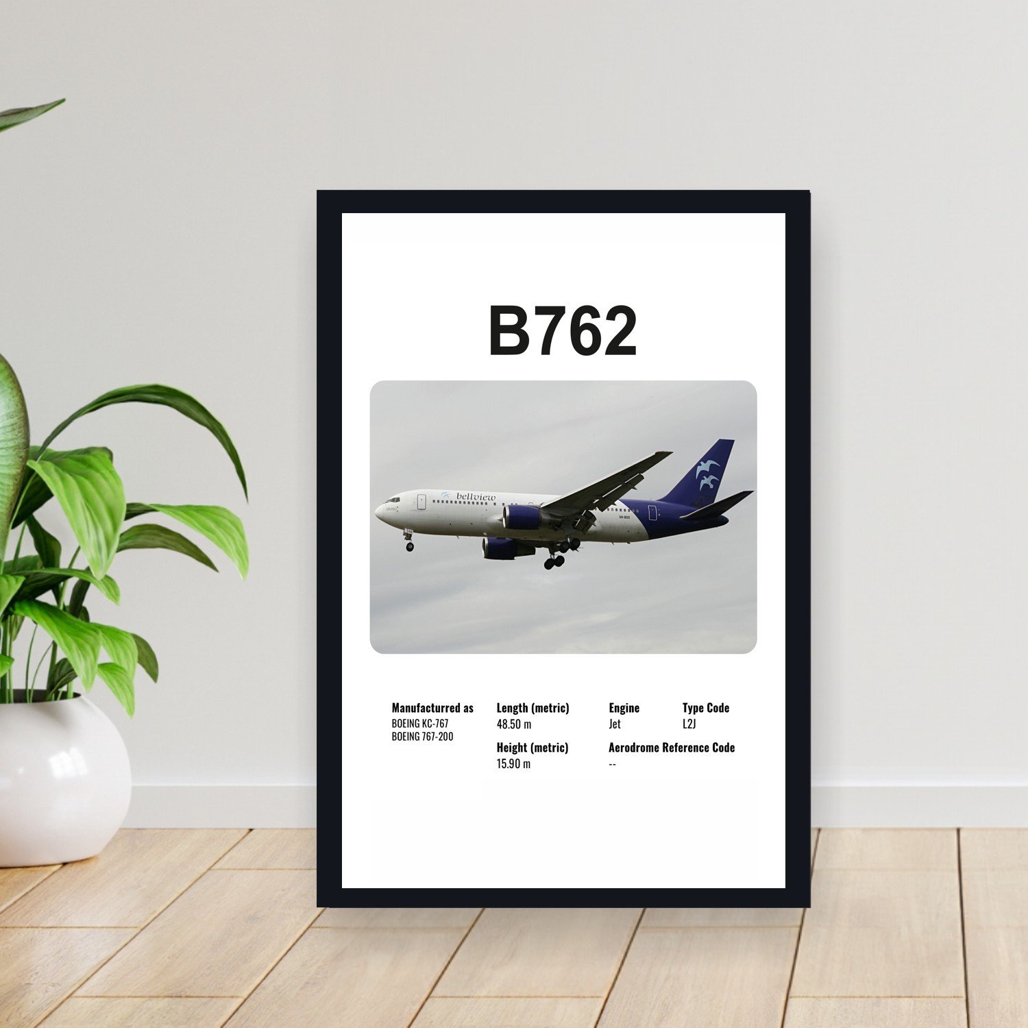 Cuadro 30x40cm Avion - BOEING B762