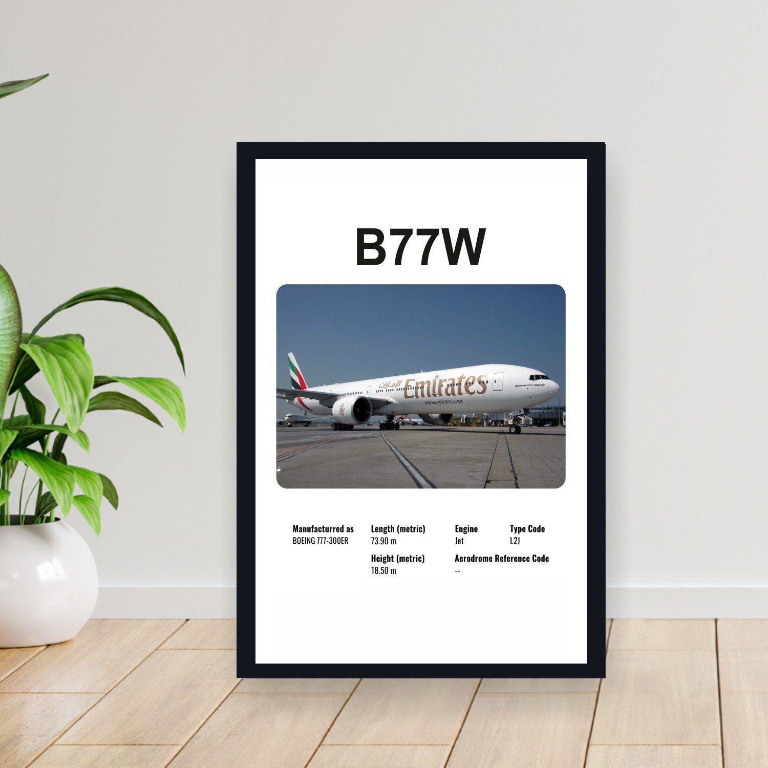 Cuadro 30x40cm Avion - BOEING B77W