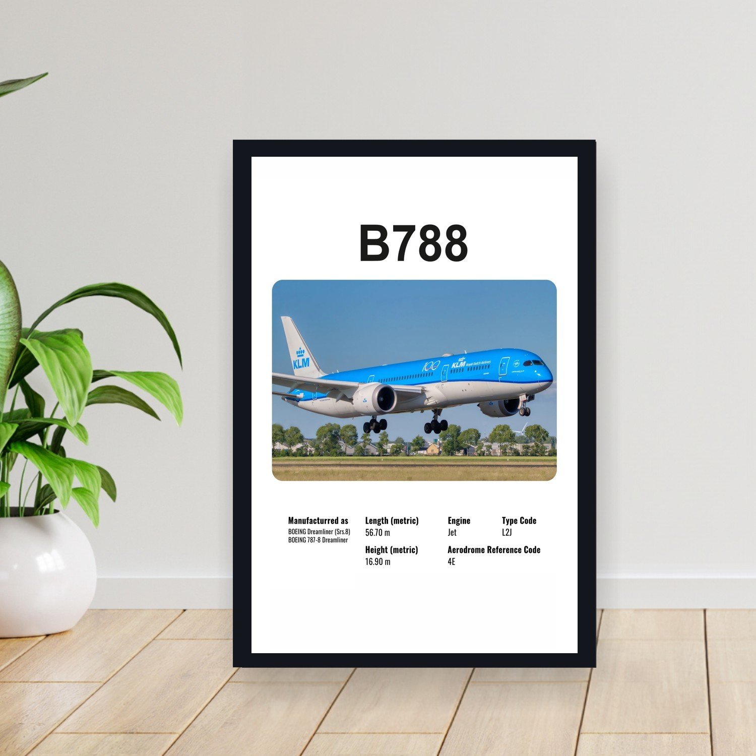 Cuadro 30x40cm Avion - BOEING B788