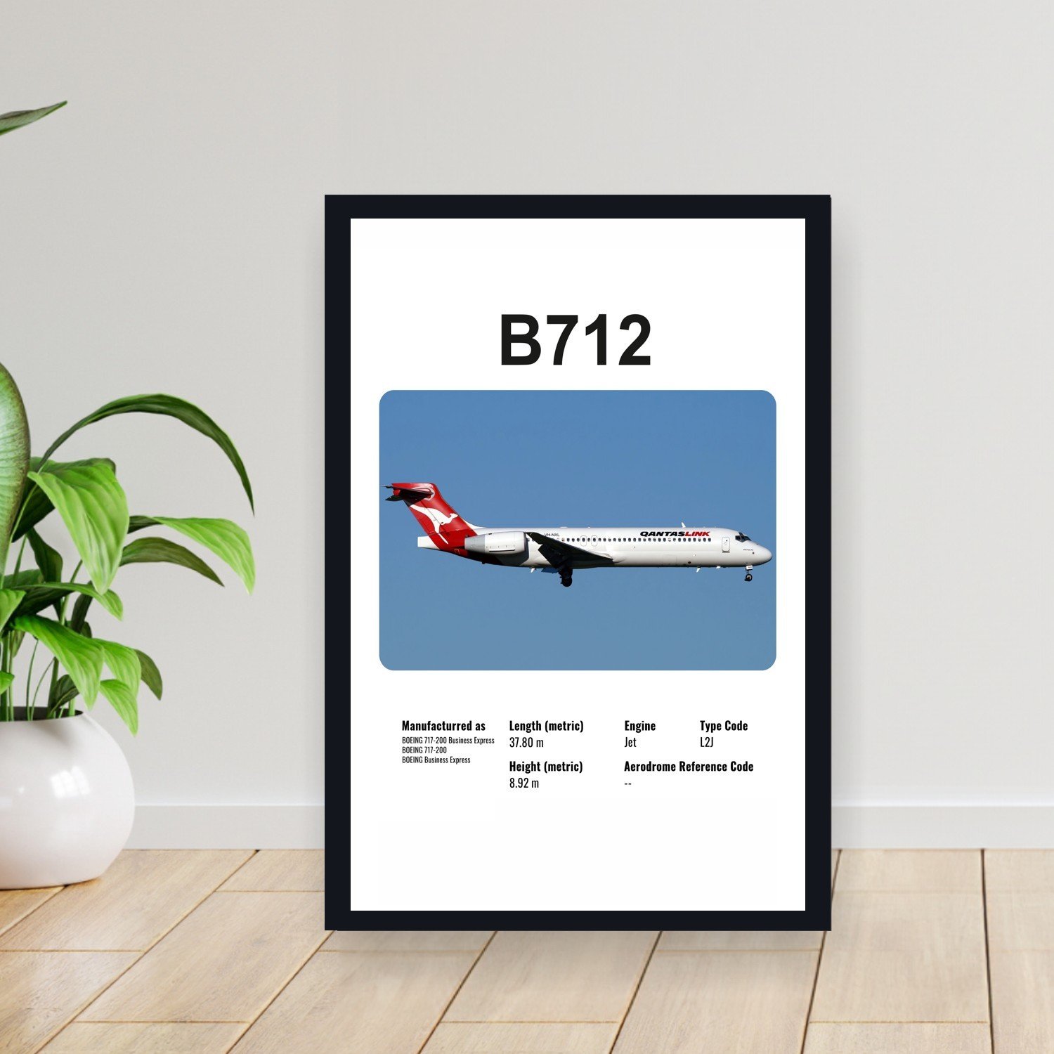 Cuadro 30x40cm Avion - BOEING B712