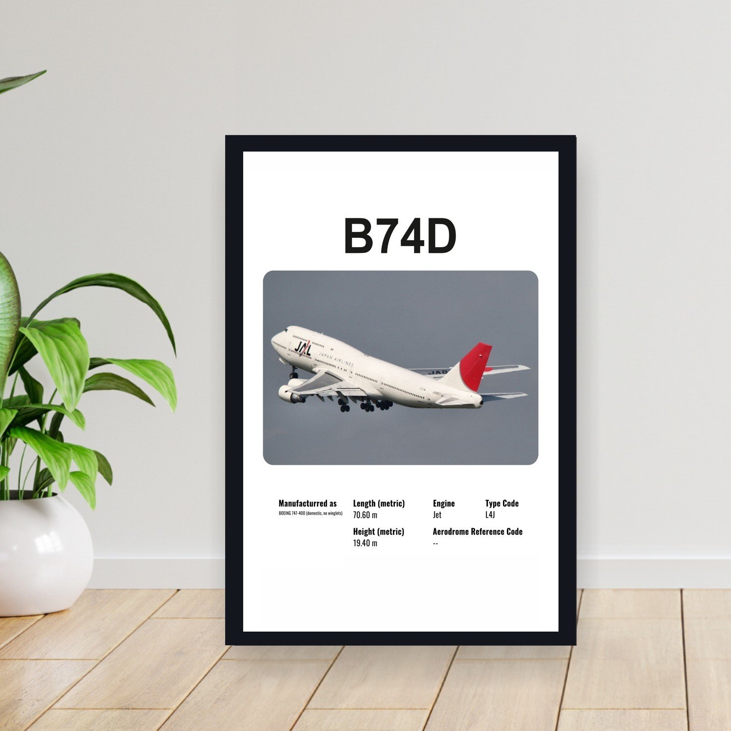 Cuadro 30x40cm Avion - BOEING B74D