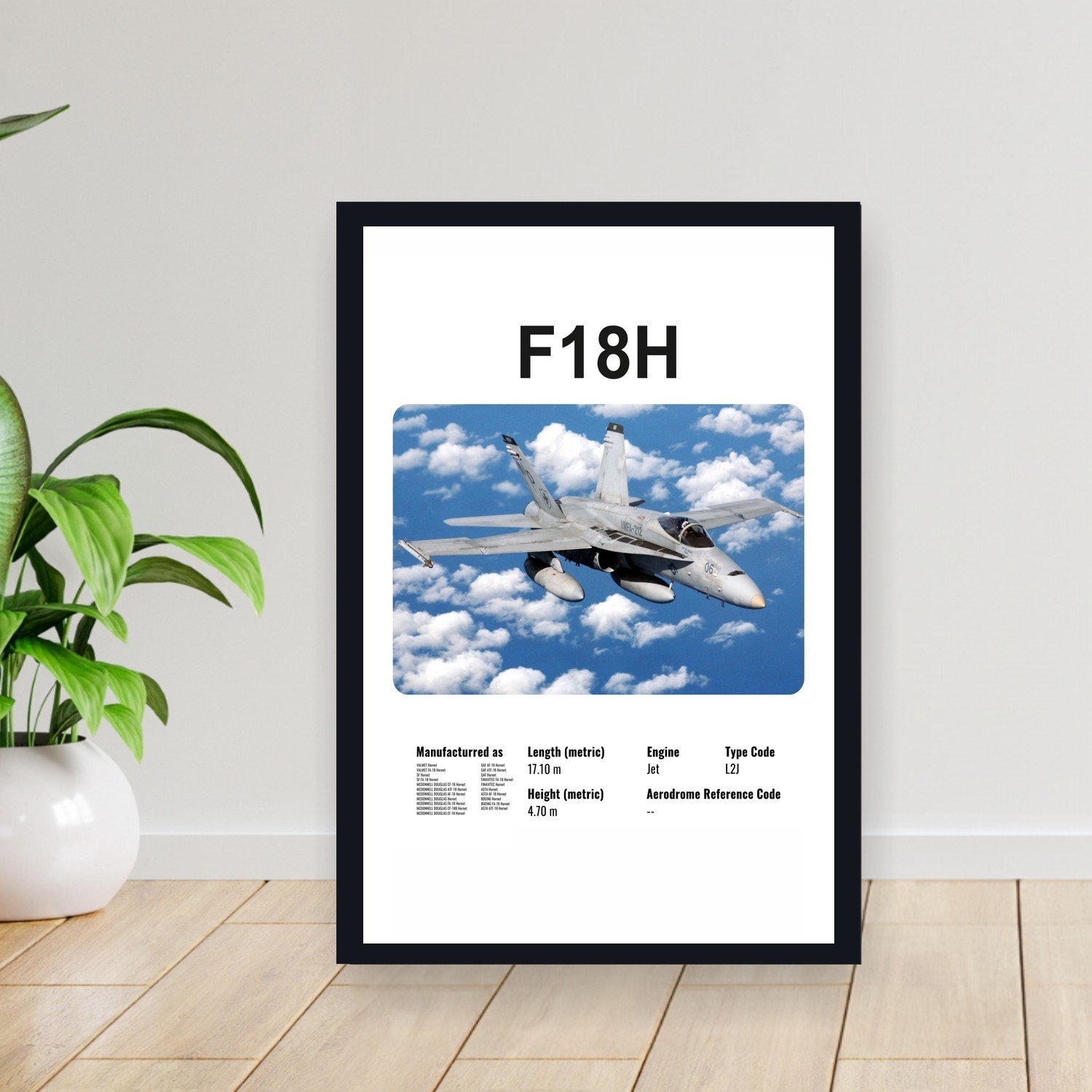 Cuadro 30x40cm Avion - BOEING F18H