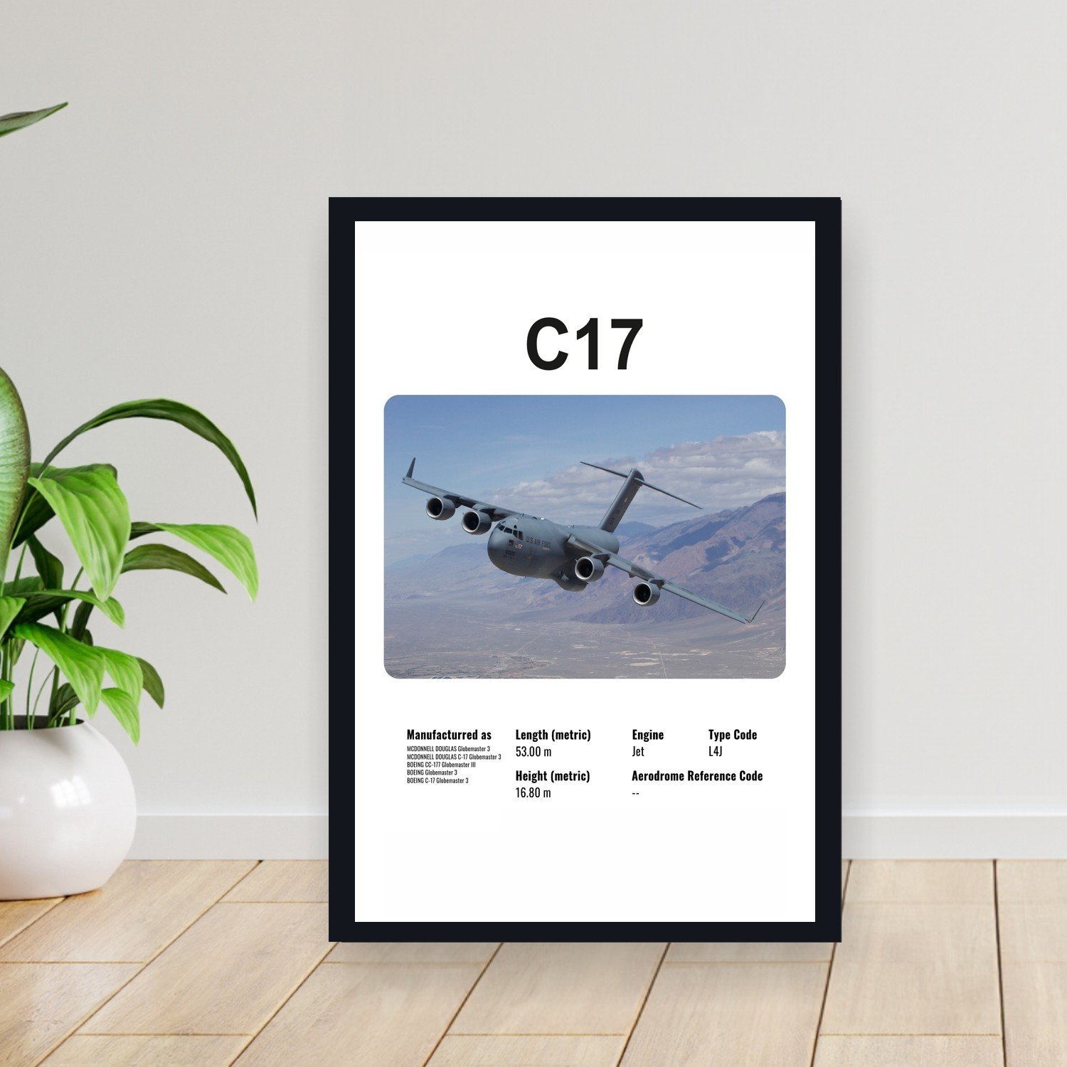 Cuadro 30x40cm Avion - BOEING C17