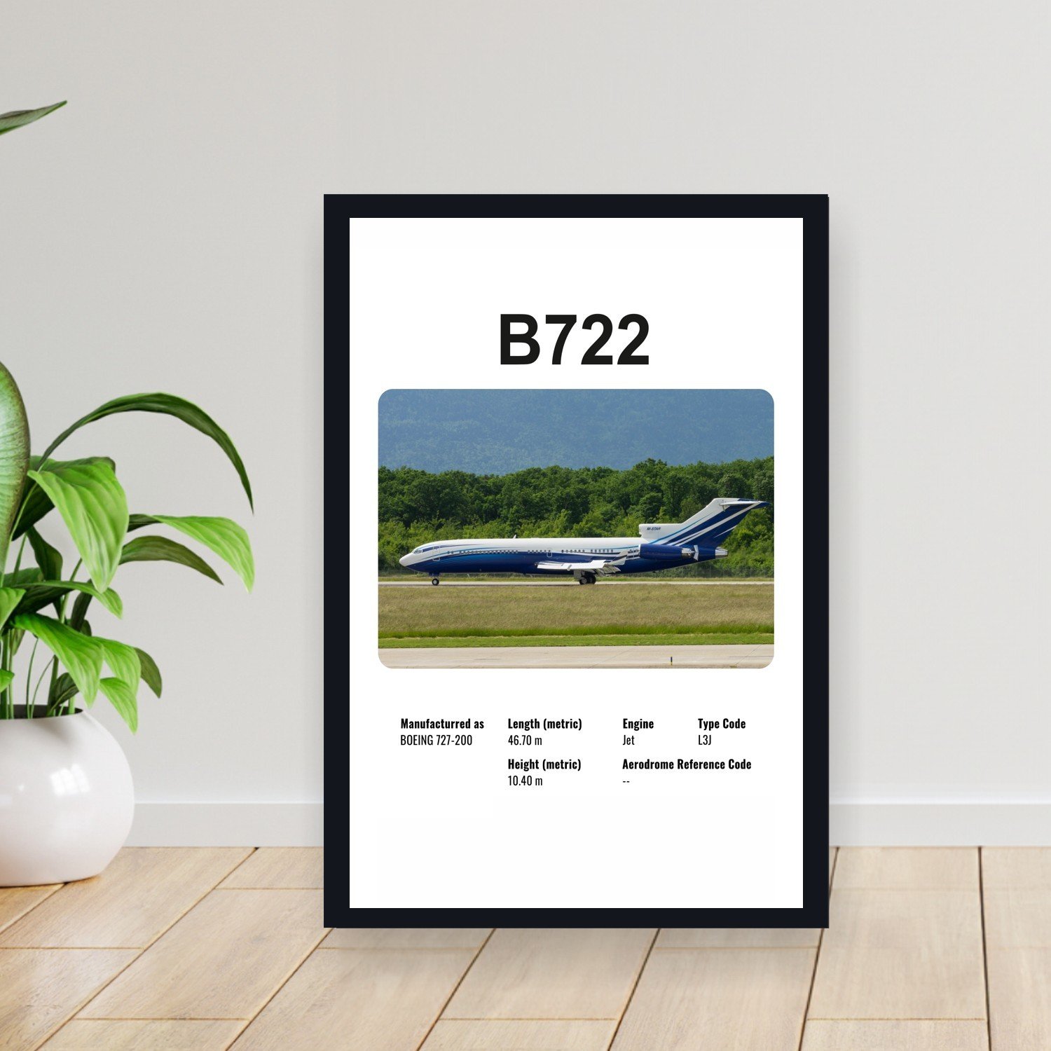Cuadro 30x40cm Avion - BOEING B722