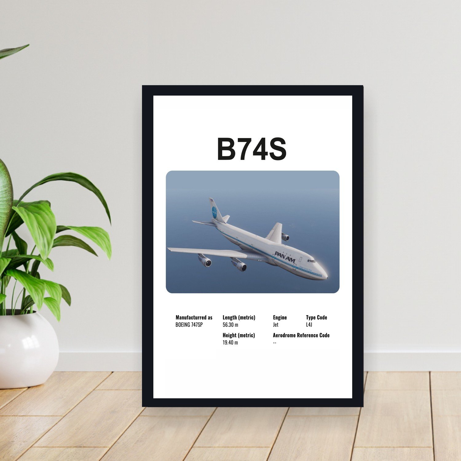 Cuadro 30x40cm Avion - BOEING B74S