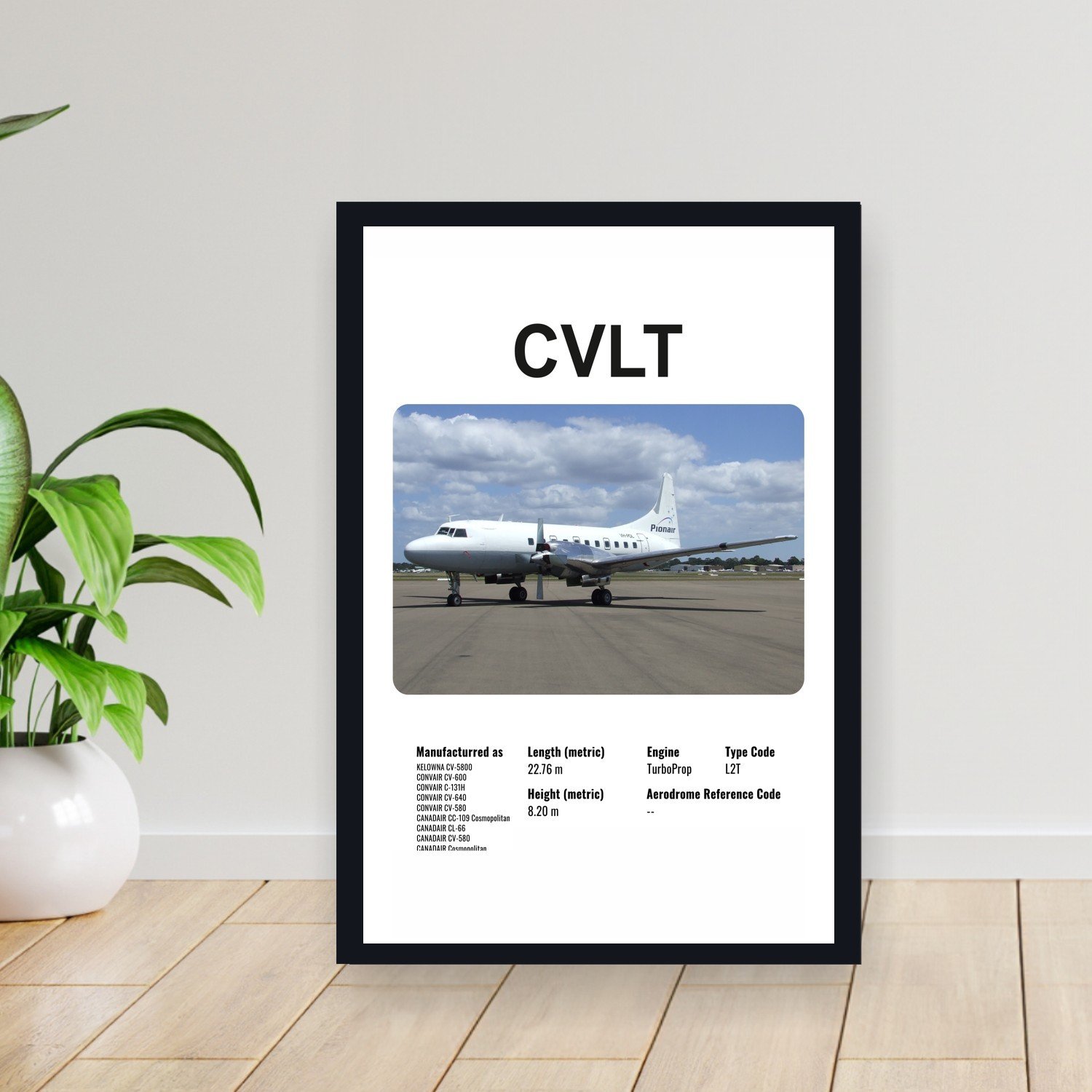 Cuadro 30x40cm Avion - CONVAIR CVLT