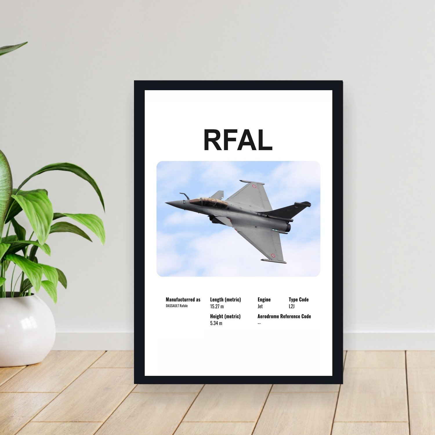 Cuadro 30x40cm Avion - DASSAULT RFAL