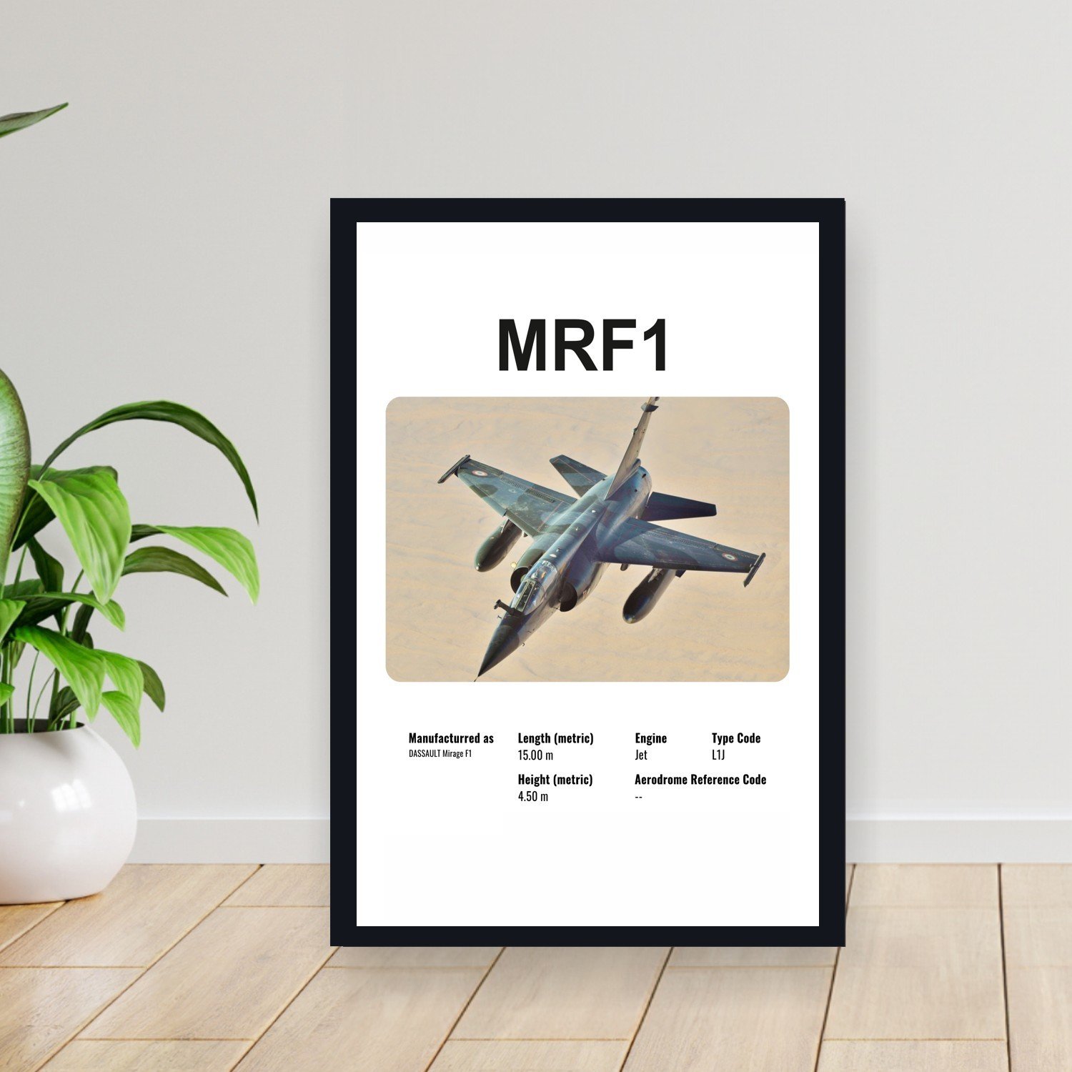 Cuadro 30x40cm Avion - DASSAULT MRF1