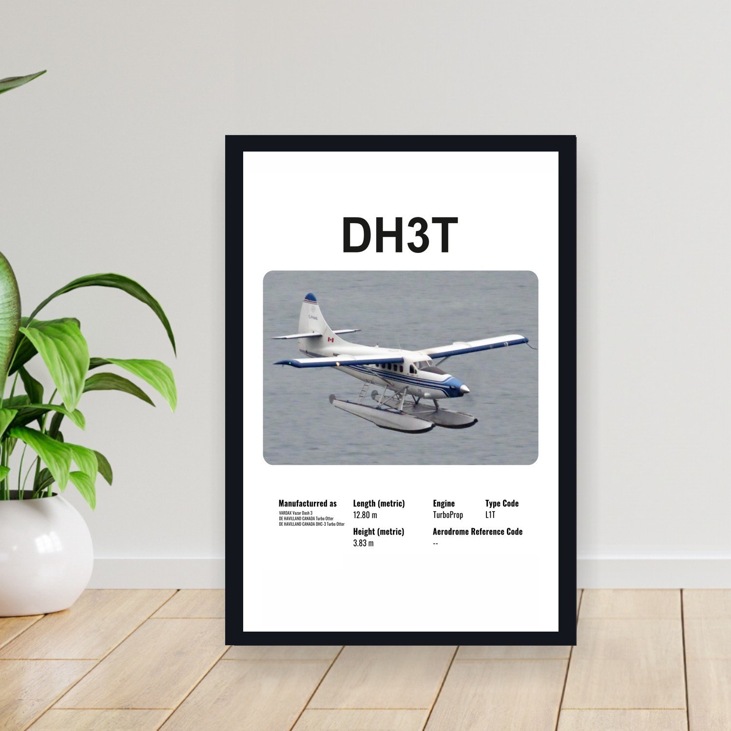 Cuadro 30x40cm Avion - DE HAVILLAND CANADA DH3T