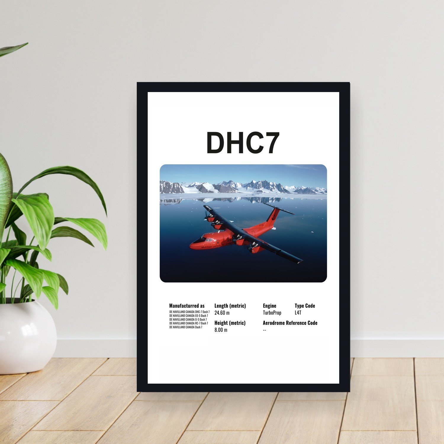 Cuadro 30x40cm Avion - DE HAVILLAND CANADA DHC7