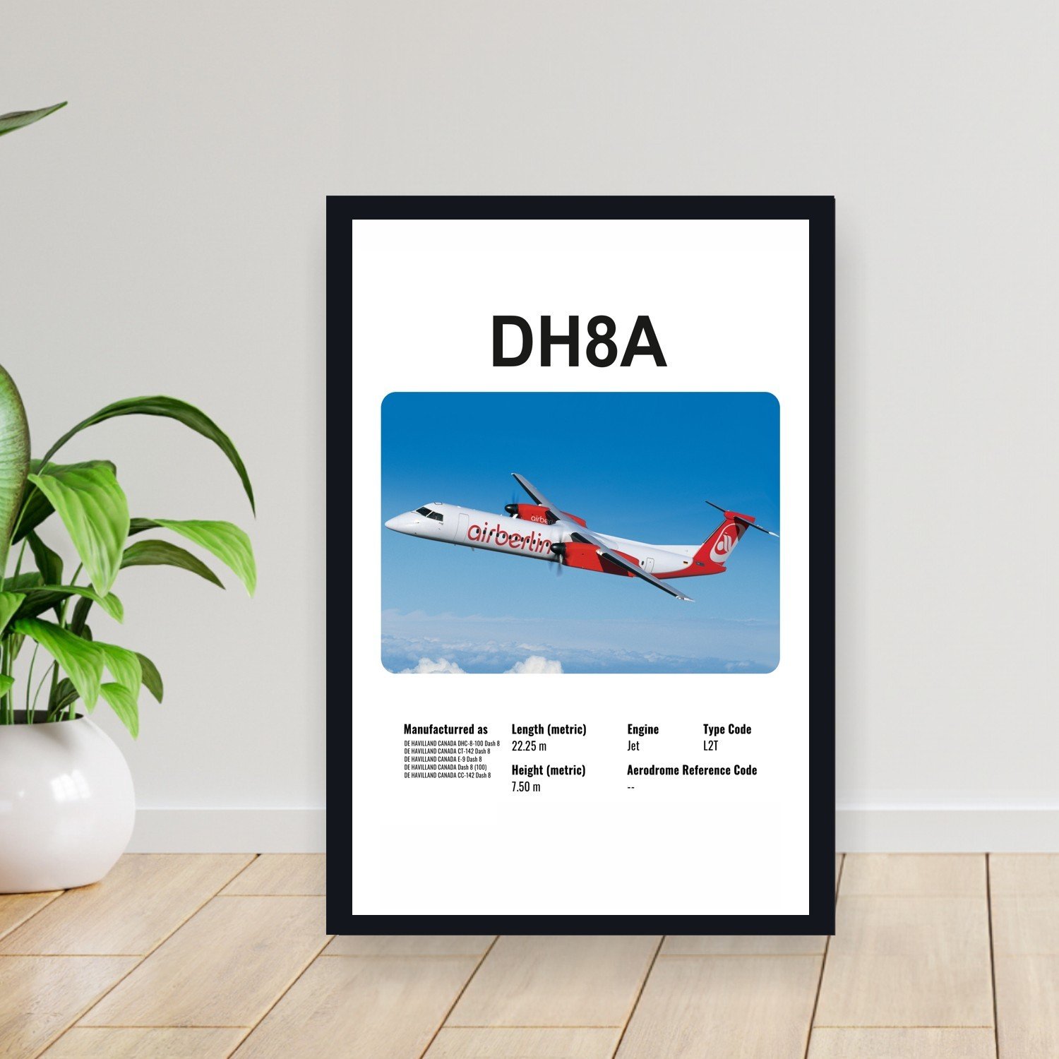 Cuadro 30x40cm Avion - DE HAVILLAND CANADA DH8A