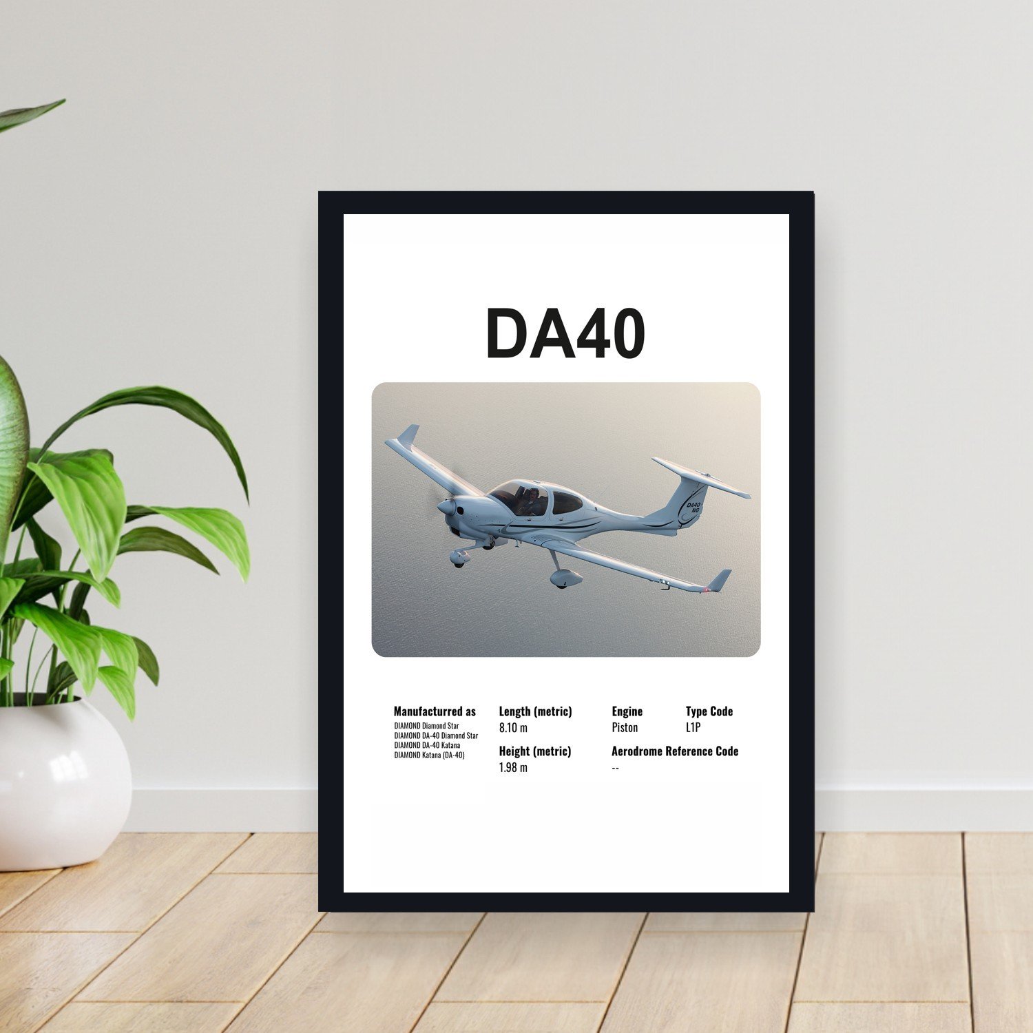 Cuadro 30x40cm Avion - DIAMOND DA40